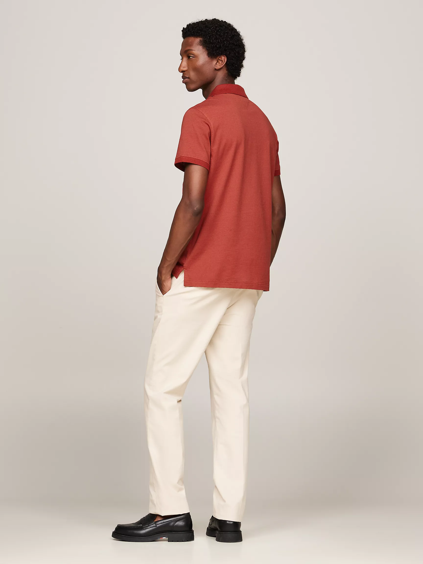 Мужское поло Tommy Hilfiger, Двухцветное поло стандартного кроя