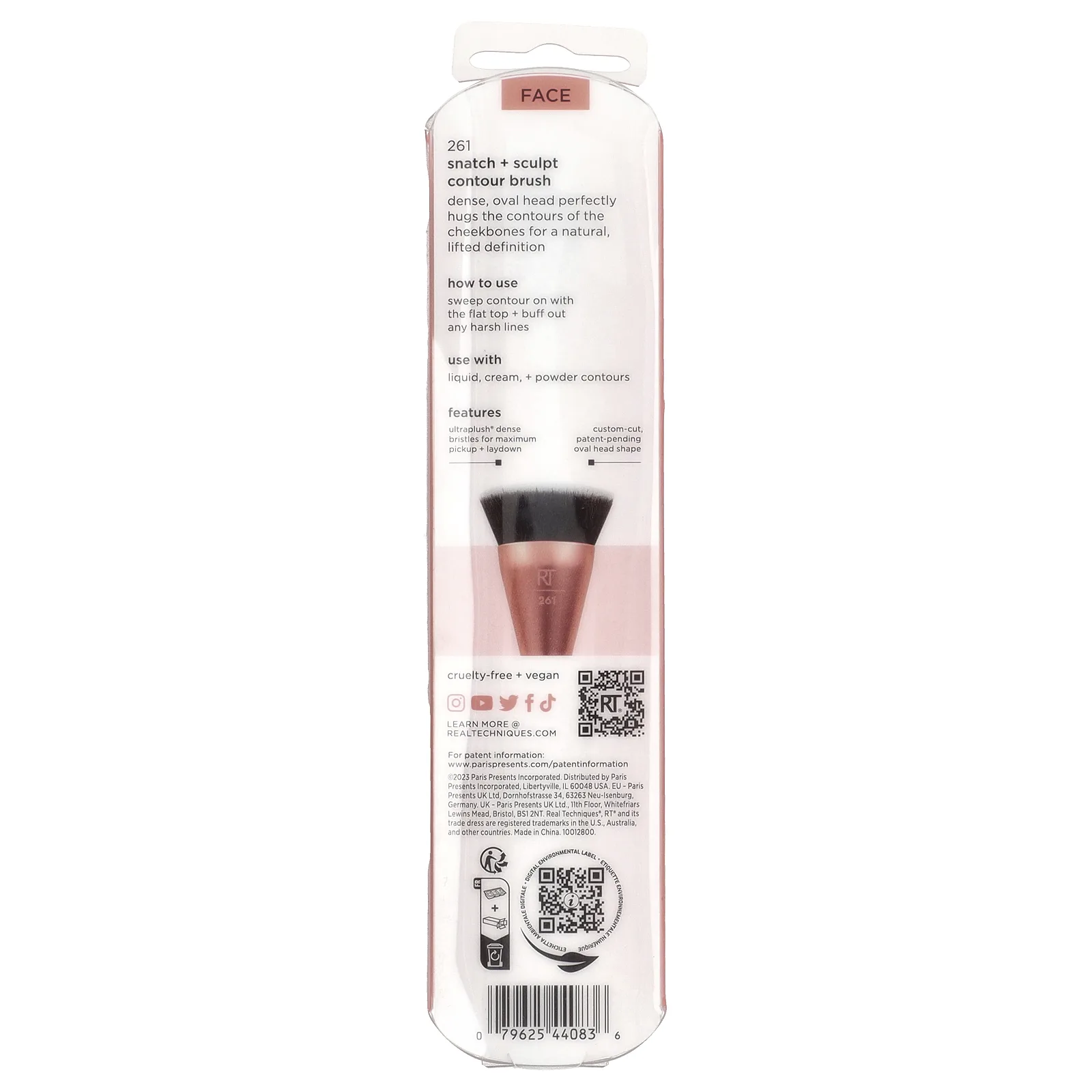 Real Techniques, Snatch + Sculpt Contour Brush, 1 кисть