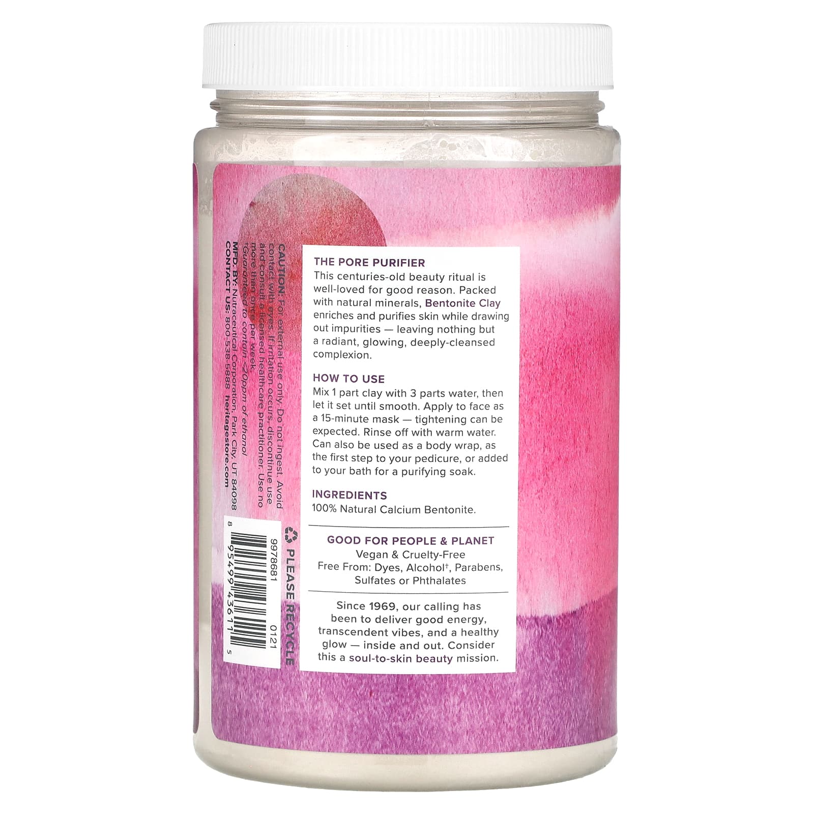 Heritage Store, древняя целебная глина, 879 г (31 унция)