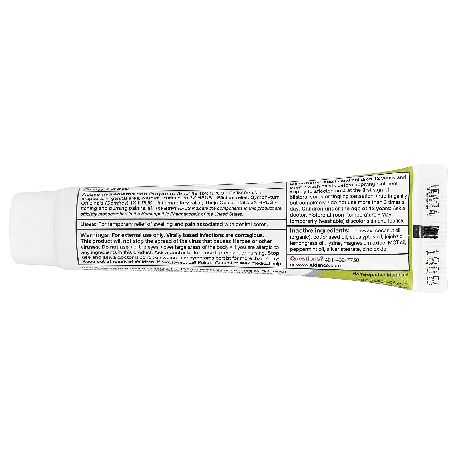 Terrasil, Terragen HG Formula Max, натуральная успокаивающая мазь при обострении герпеса, 14 г