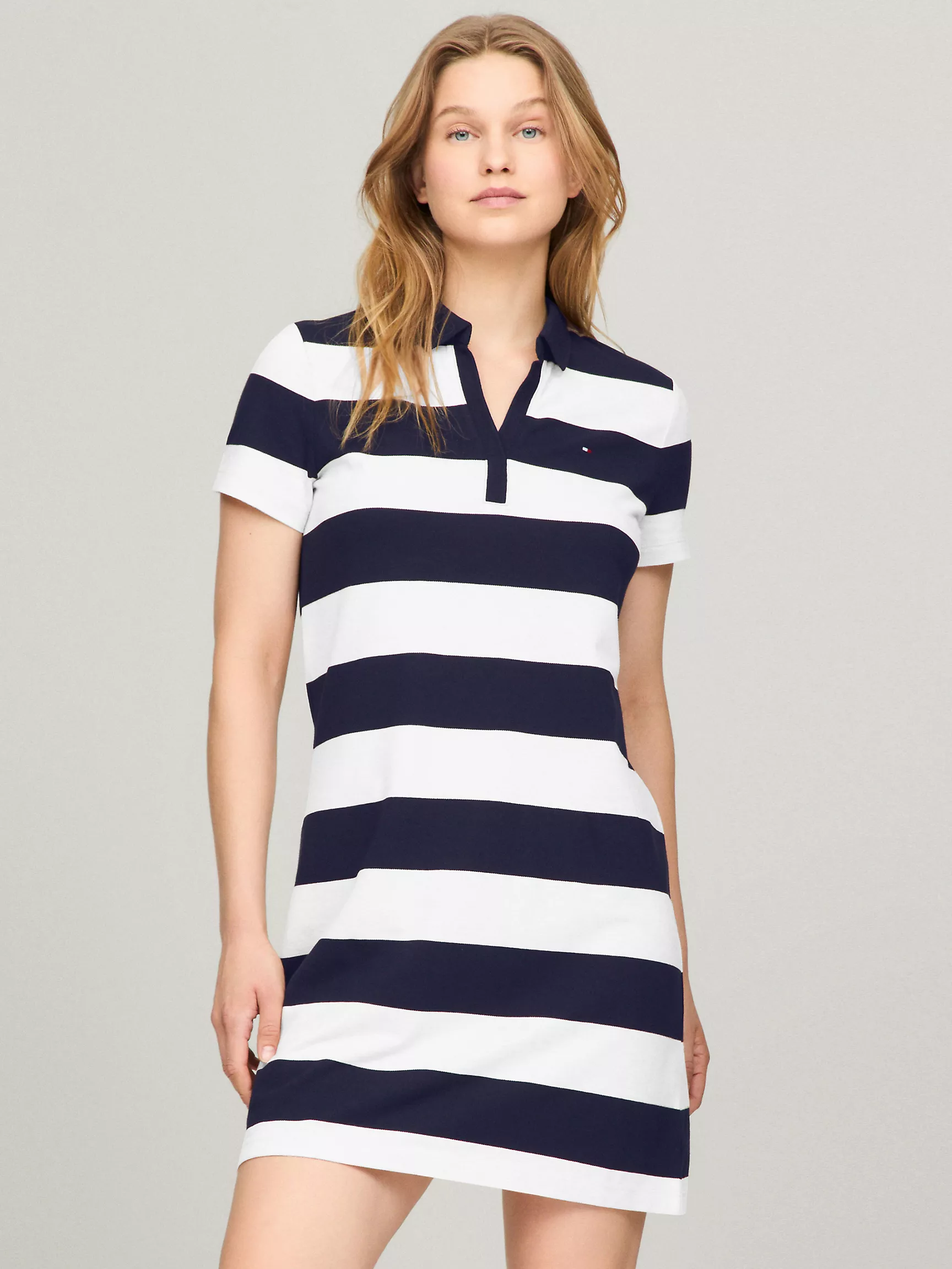 Женское платье Tommy Hilfiger, Поло-платье в полоску в стиле регби