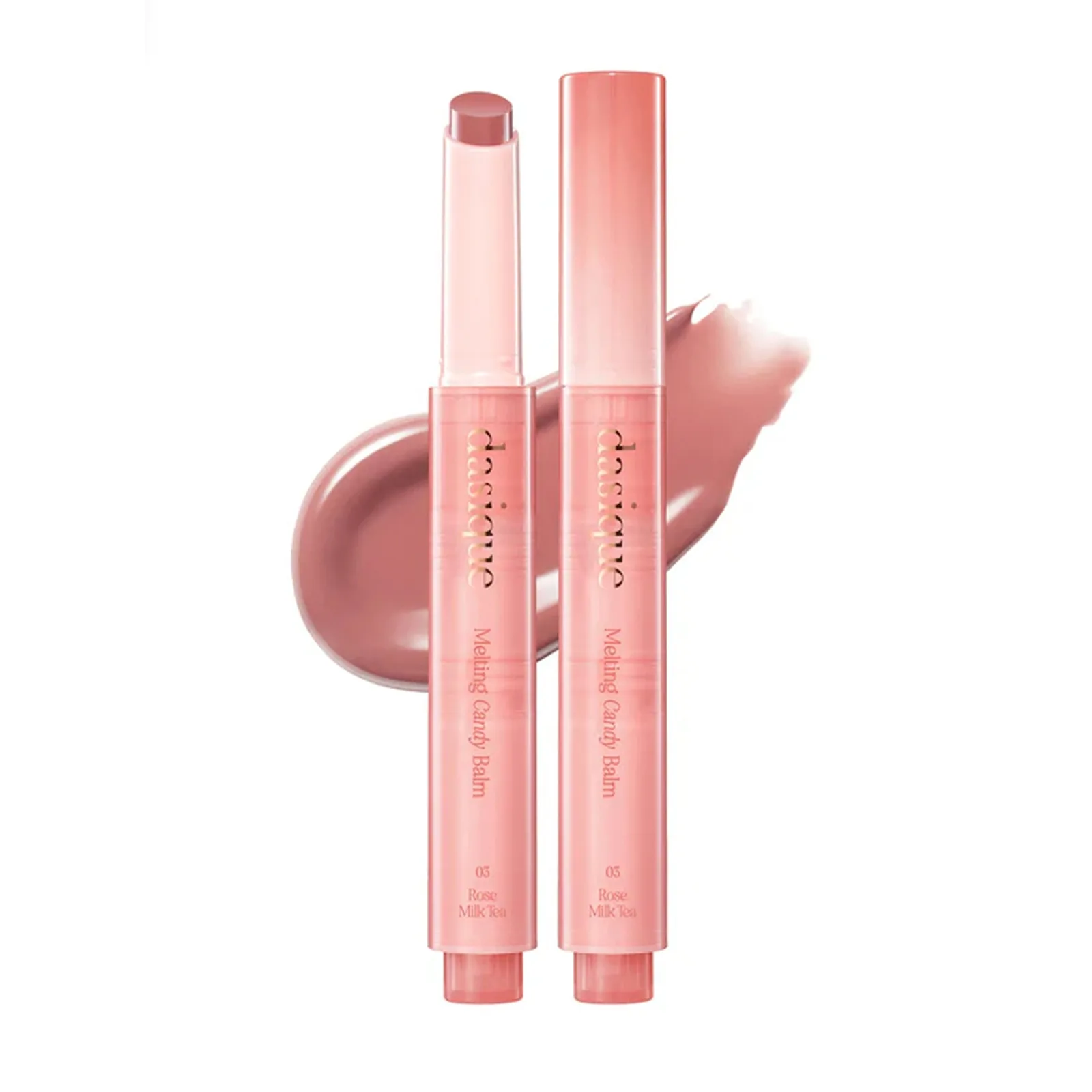 Dasique, тающий бальзам, конфета, 03 розовое молоко и чай, 1,5 г (0,05 унции)