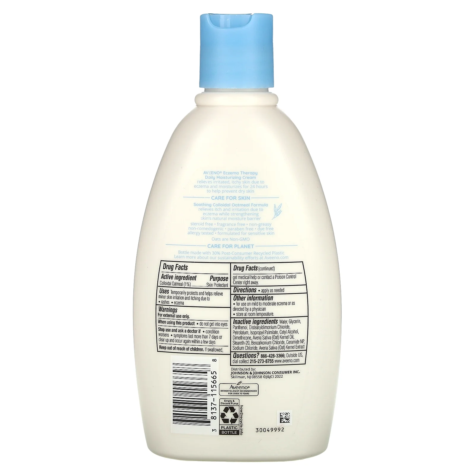 Aveeno, Eczema Therapy, увлажняющий крем, 354 мл (12 жидк. Унций)