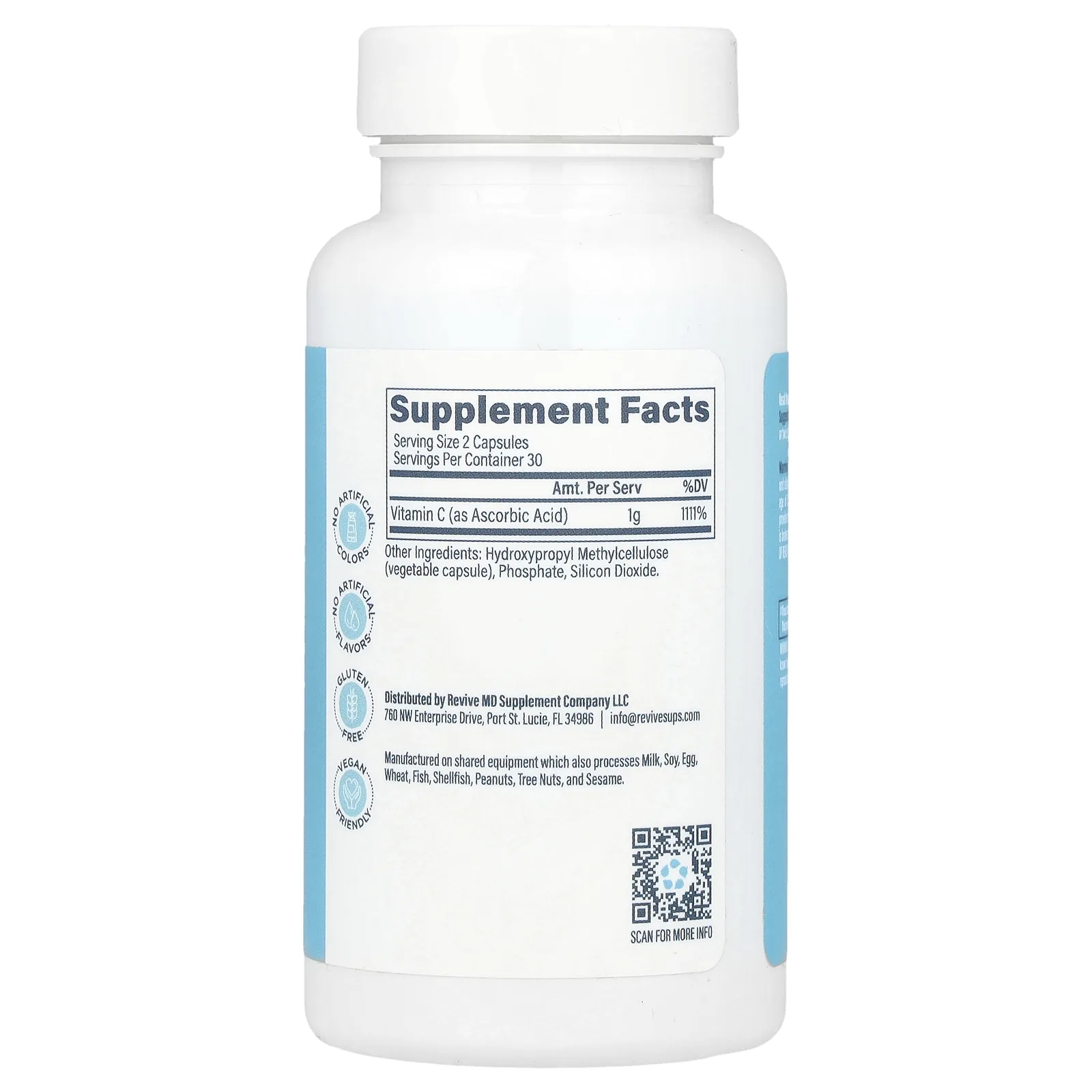 Revive, витамин C, 200 вегетарианских капсул