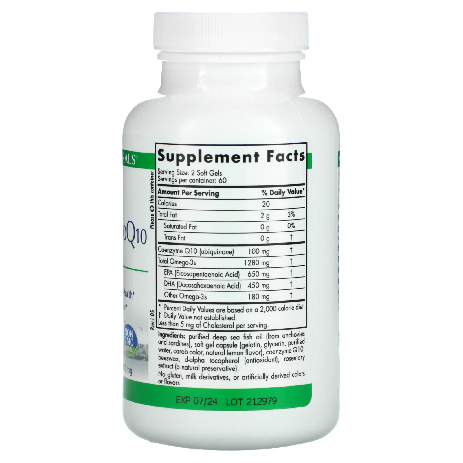 Nordic Naturals, ProOmega CoQ10, 1000 мг, 120 мягких таблеток