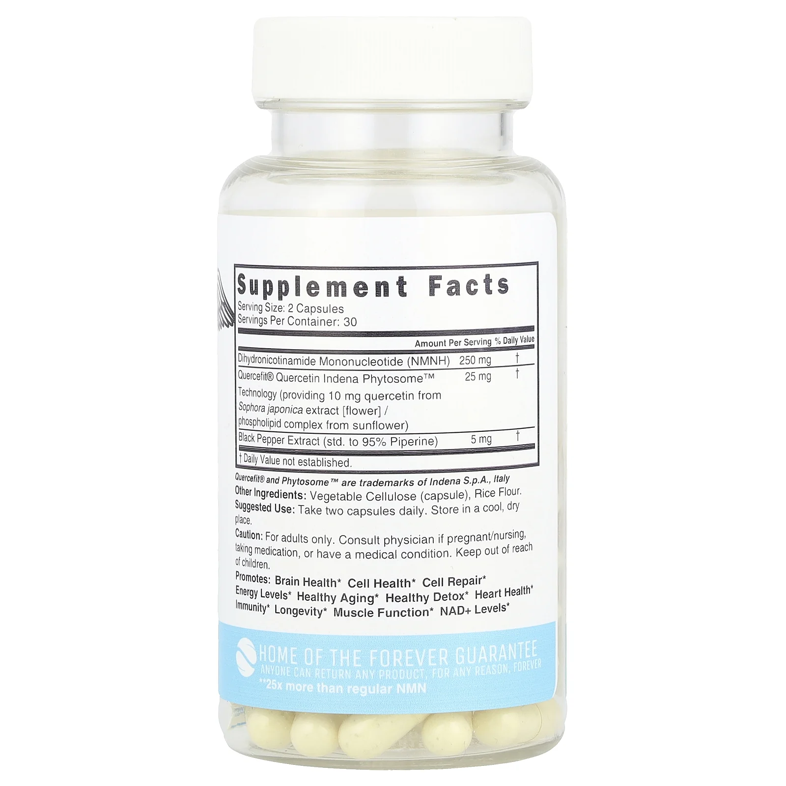 Nutri, NMNH, максимальная эффективность, 250 мг, 60 веганских капсул (125 мг на капсулу)