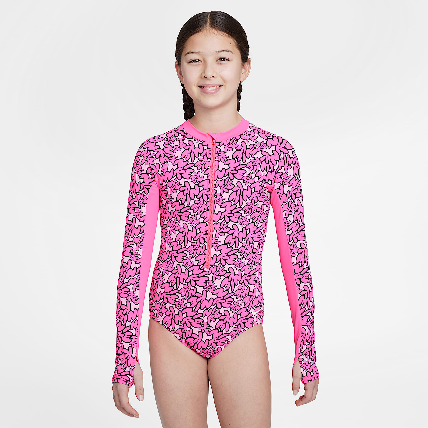 Nike Swim Big Kids' (Girls') Long-Sleeve One-Piece