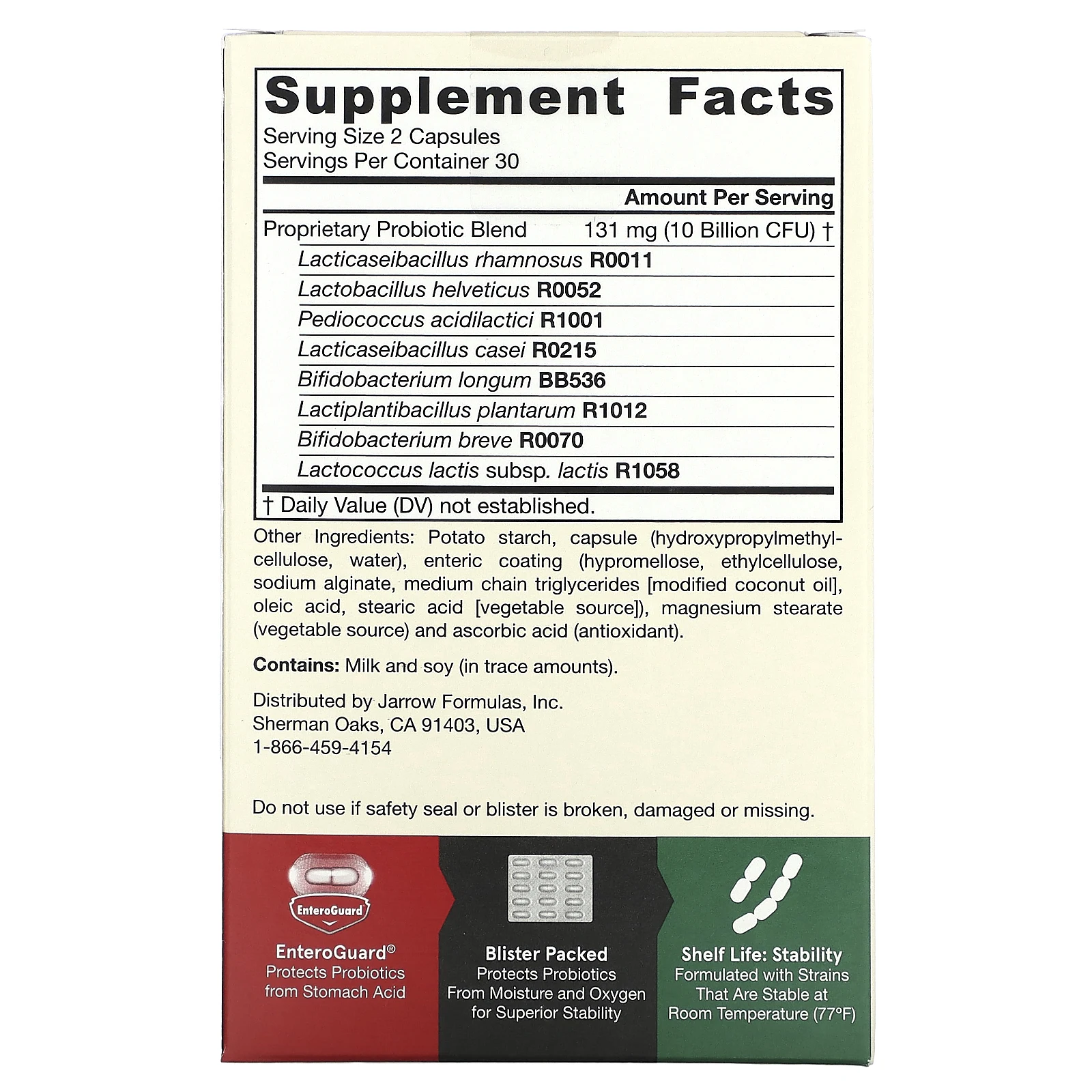 Jarrow Formulas, Jarro-Dophilus EPS, вегетарианский пробиотик, 5 млрд КОЕ, 60 растительных капсул