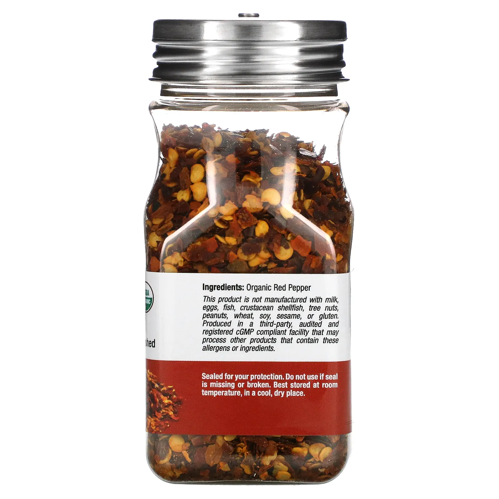 California Gold Nutrition, FOODS, органический измельченный красный перец, 43 г (1,55 унции)