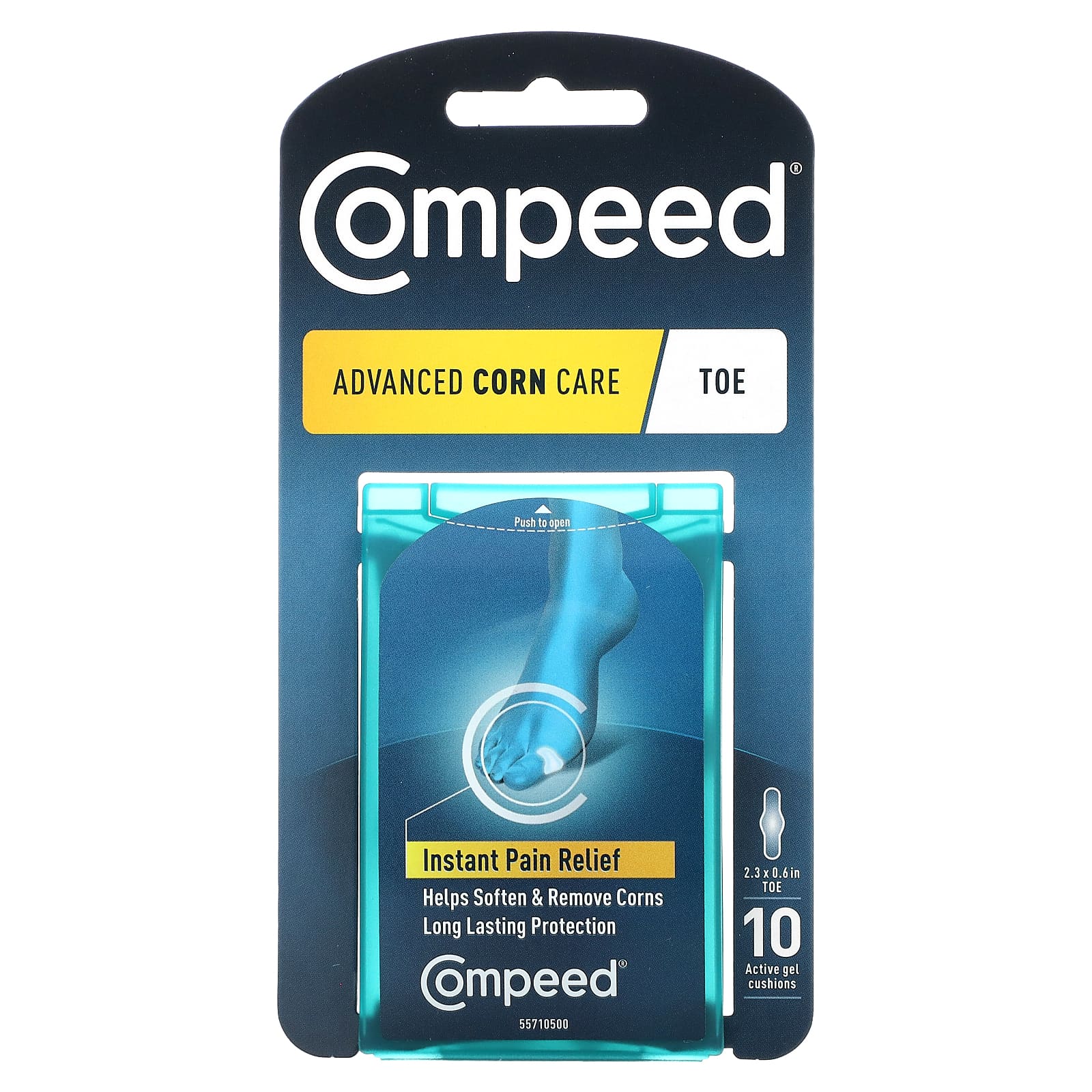 Compeed, Advance Corn Care, средство для ухода за пальцами ног, 10 активных гелей
