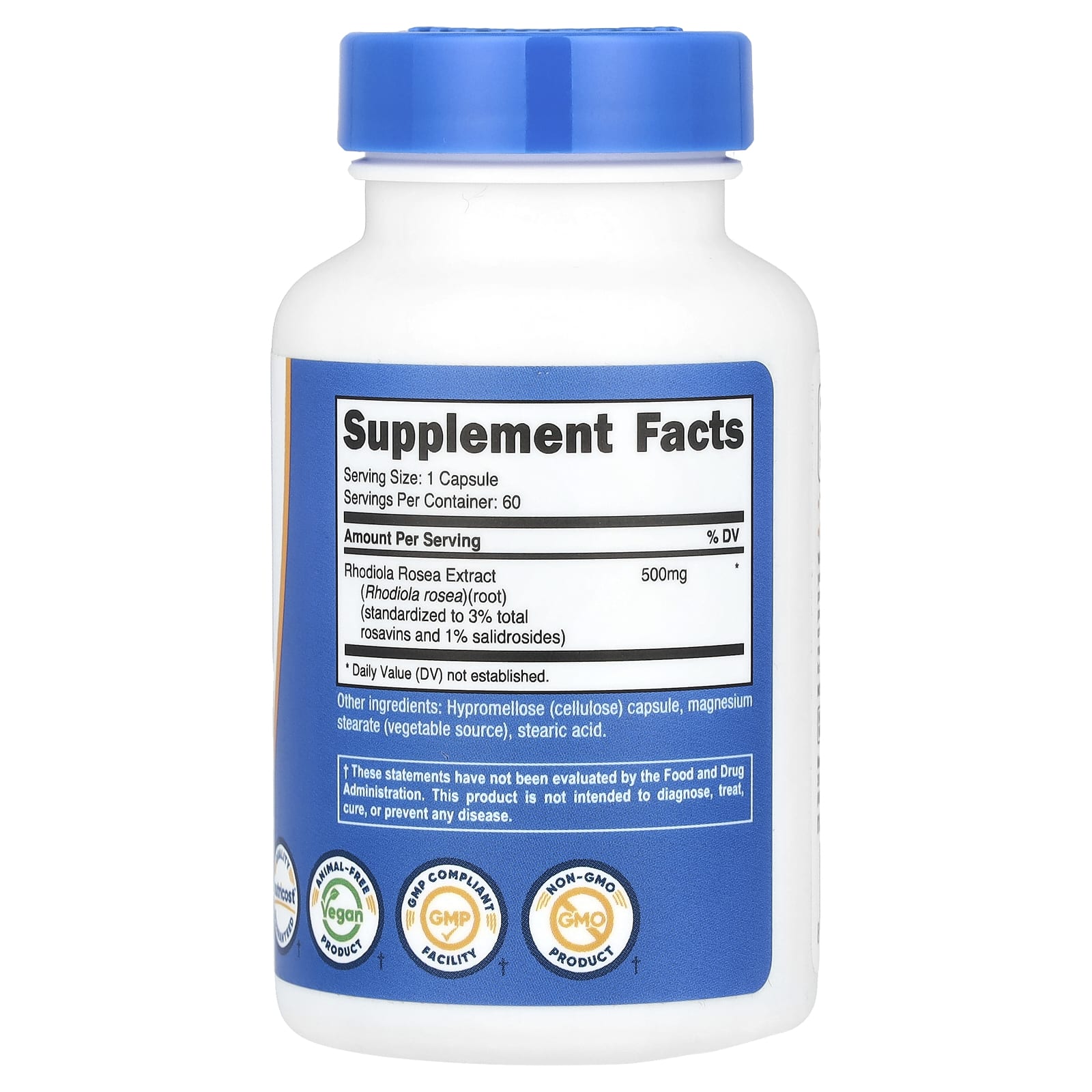 Nutricost, Rhodiola Rosea, 500 mg, 60 Capsules