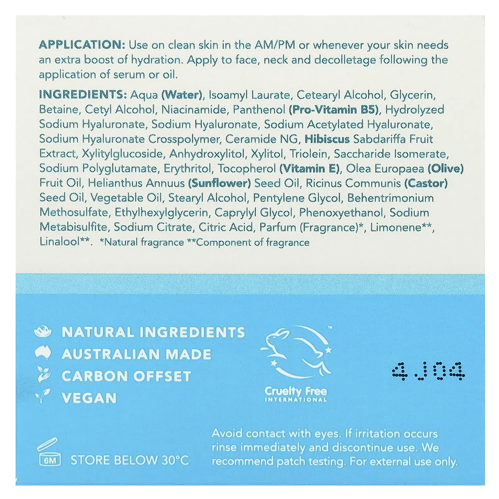 Sukin, AquaBoost 3D, водный гель-крем с гиалуроновой кислотой, 50 мл (1,69 жидк. Унции)