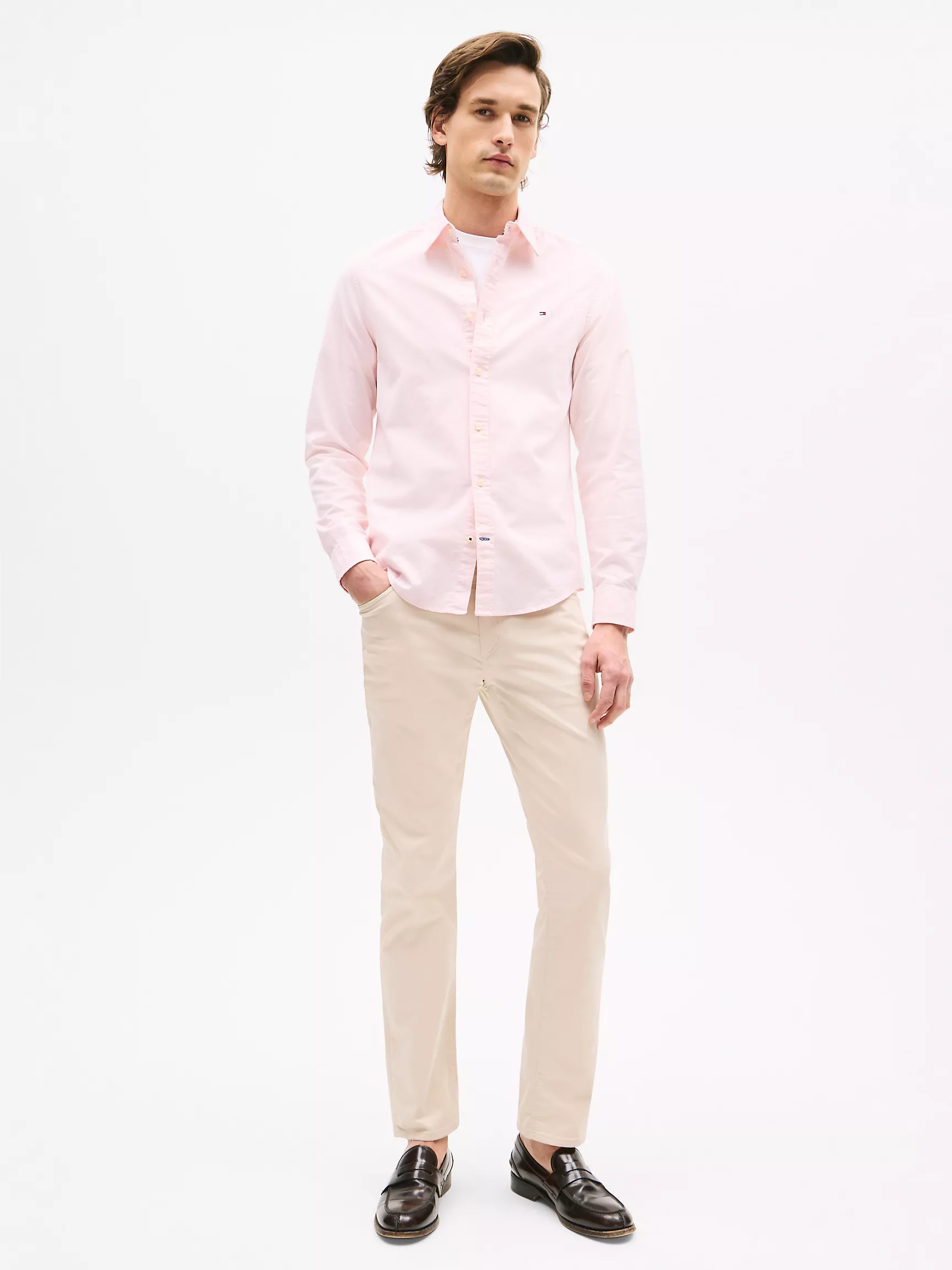 Мужская рубашка Tommy Hilfiger, Приталенная рубашка из оксфорда