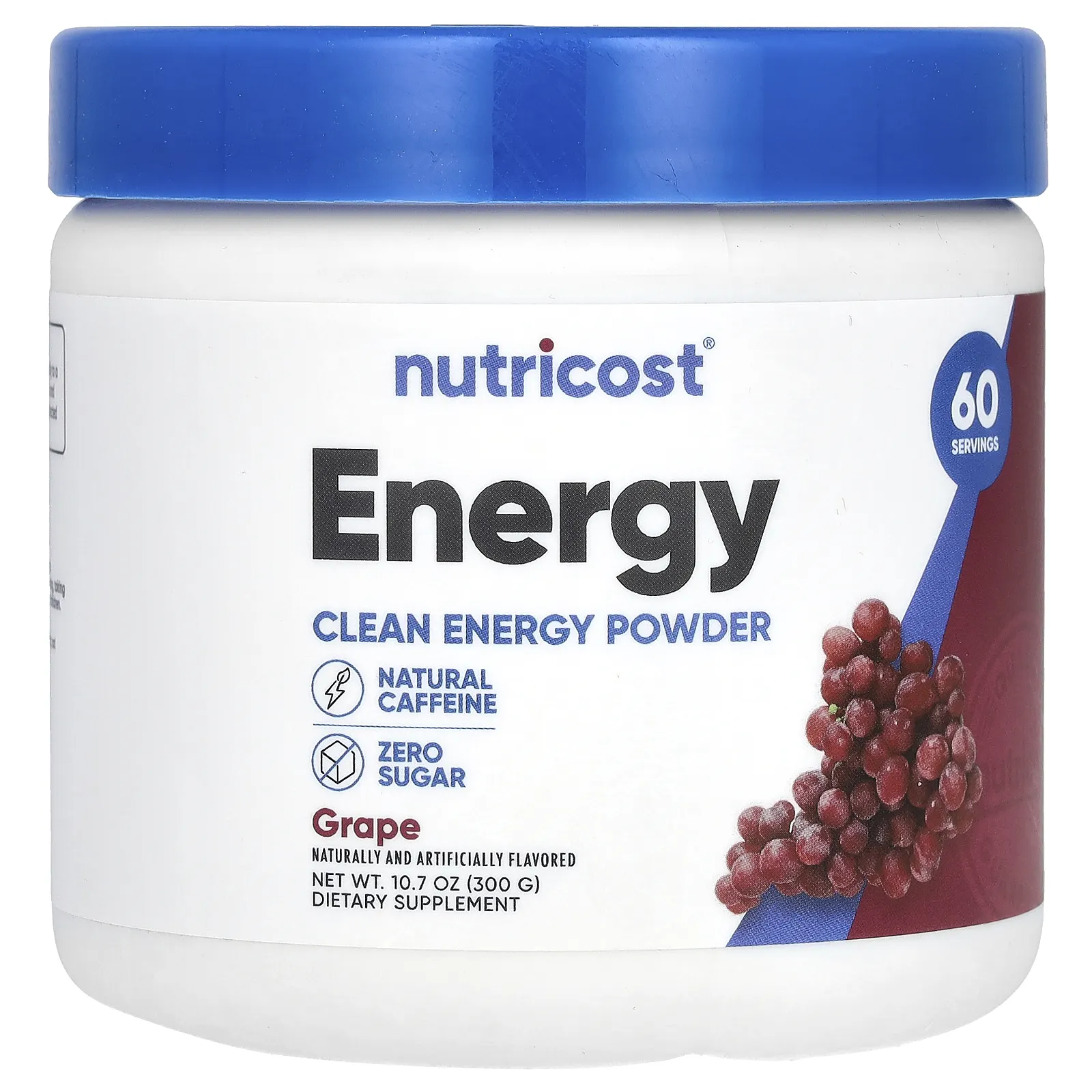 Nutricost, Energy, Clean Energy, порошок, виноград, 300 г (10,7 унции)