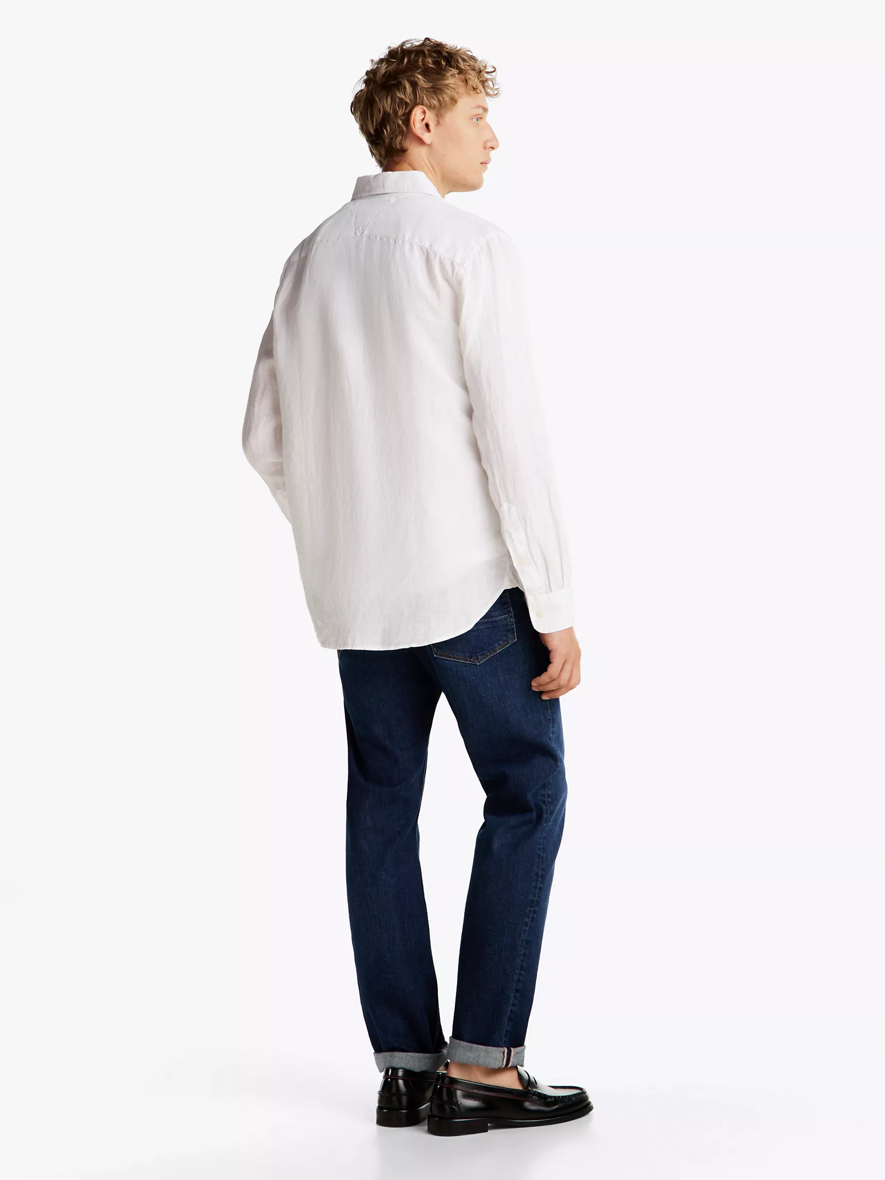 Мужская рубашка Tommy Hilfiger, Стандартная рубашка из окрашенного льна