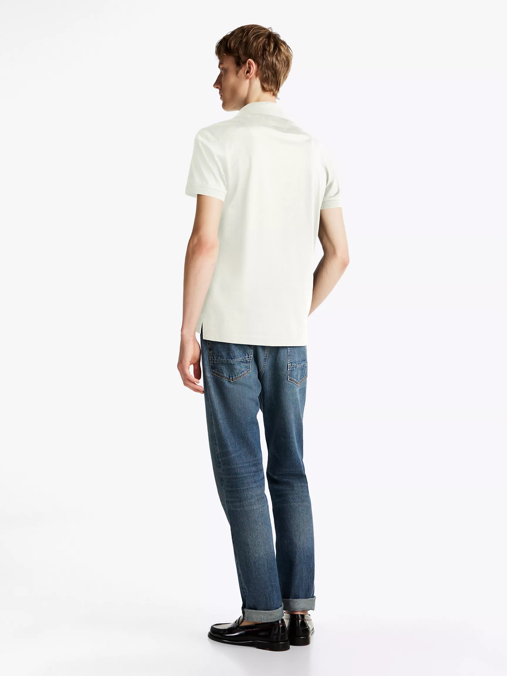 Мужское поло Tommy Hilfiger, Приталенное поло из мерсеризованного хлопка