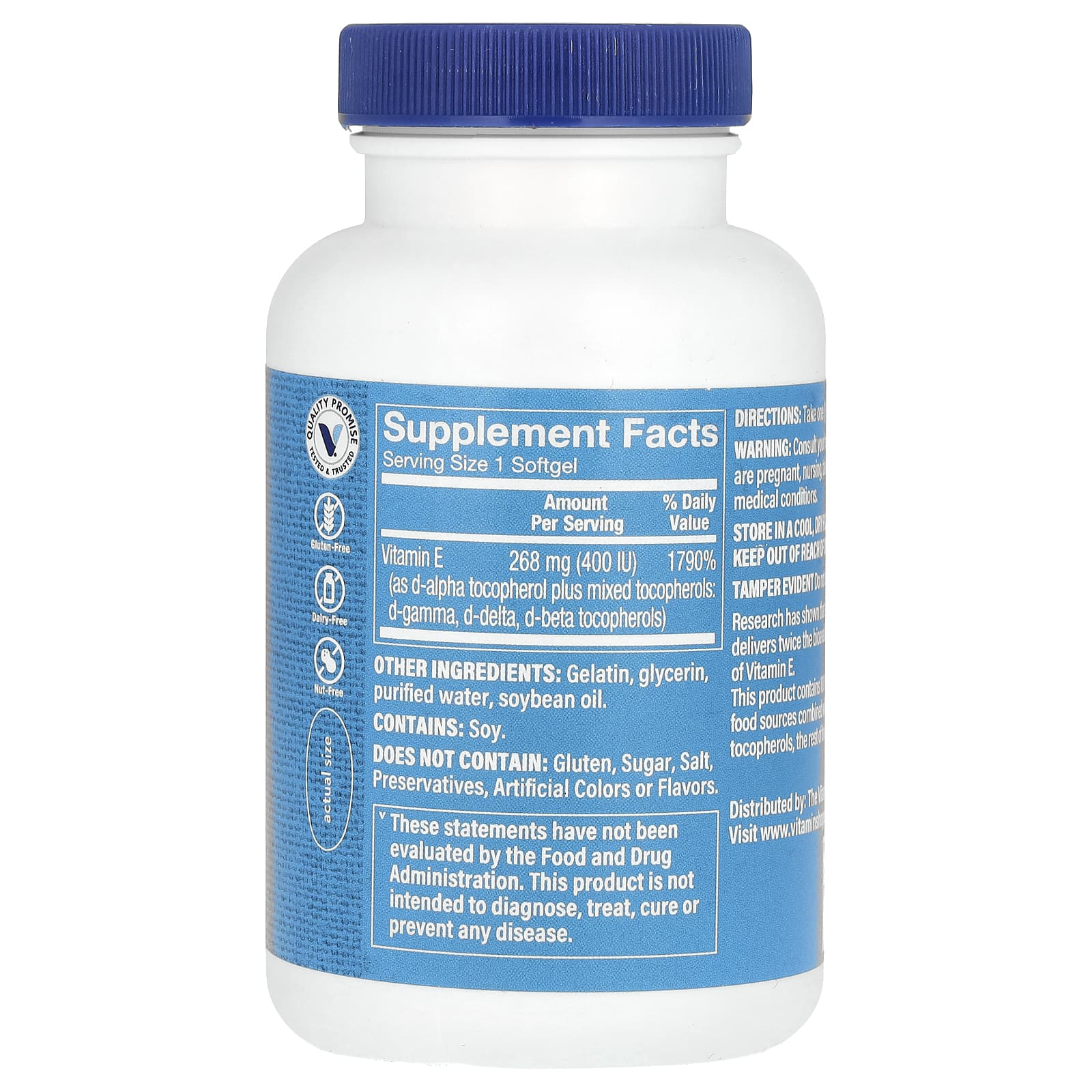 The Vitamin Shoppe, Витамин E, 268 мг (400 МЕ), 240 мягких таблеток
