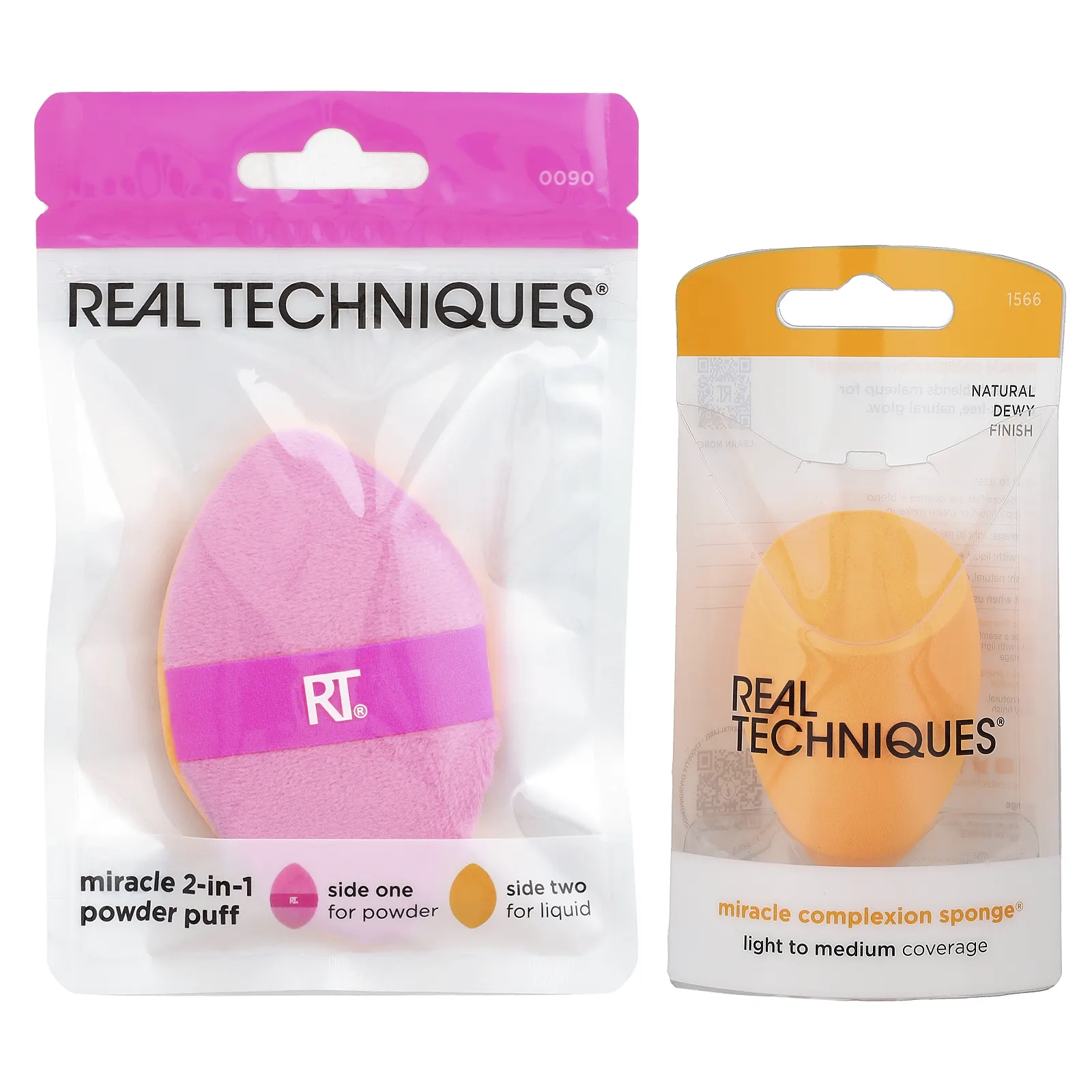 Real Techniques, Miracle 2-в-1 пудра и спонж для лица Miracle Complexion Sponge®, набор из 2 предметов