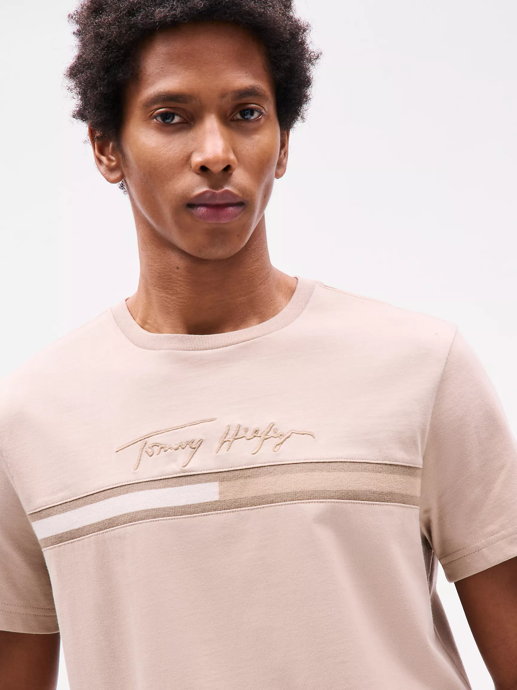 Мужская футболка Tommy Hilfiger, Футболка с тональным фирменным флаговым логотипом