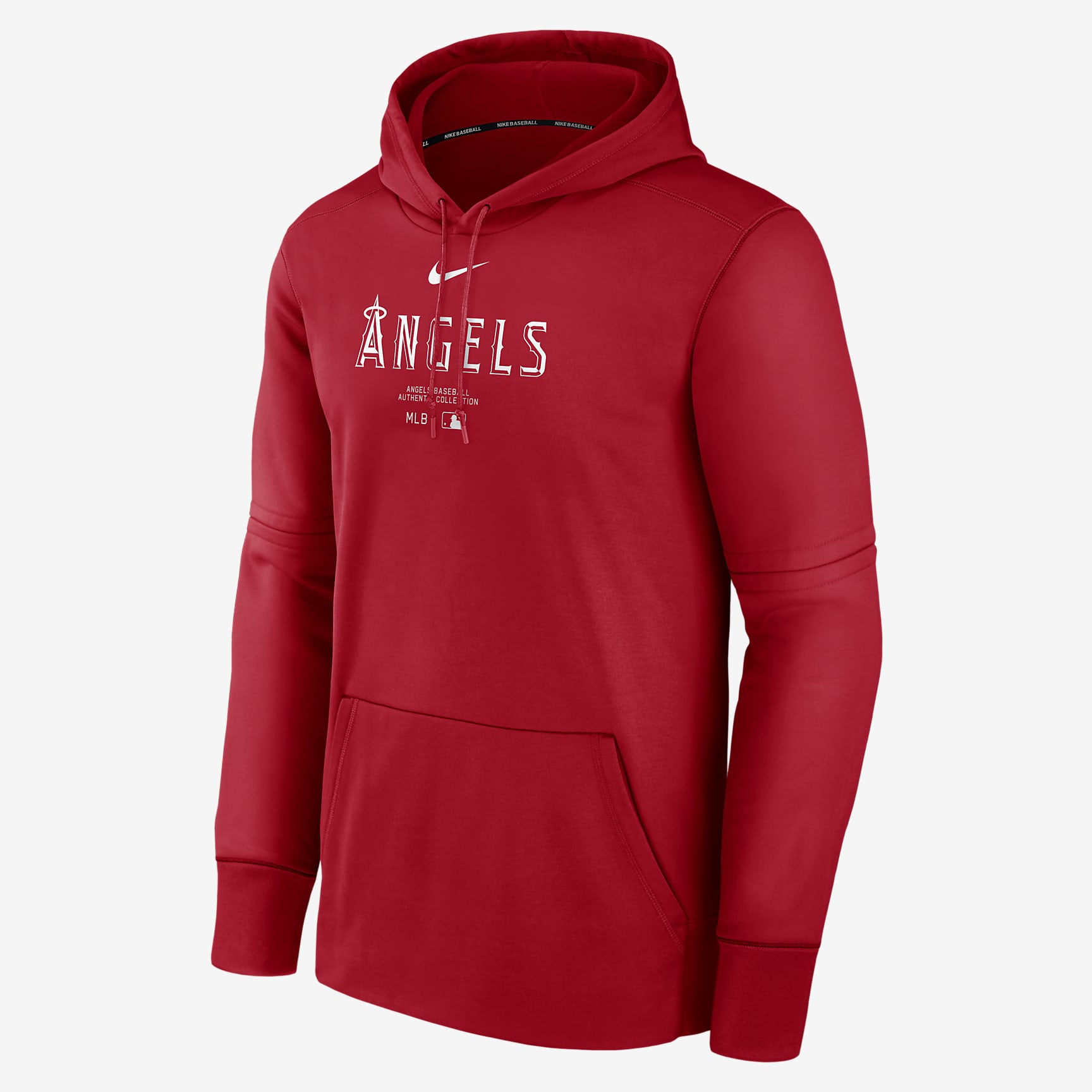 Los Angeles Angels Authentic Collection Practice Men's Nike Therma MLB Pullover Hoodie