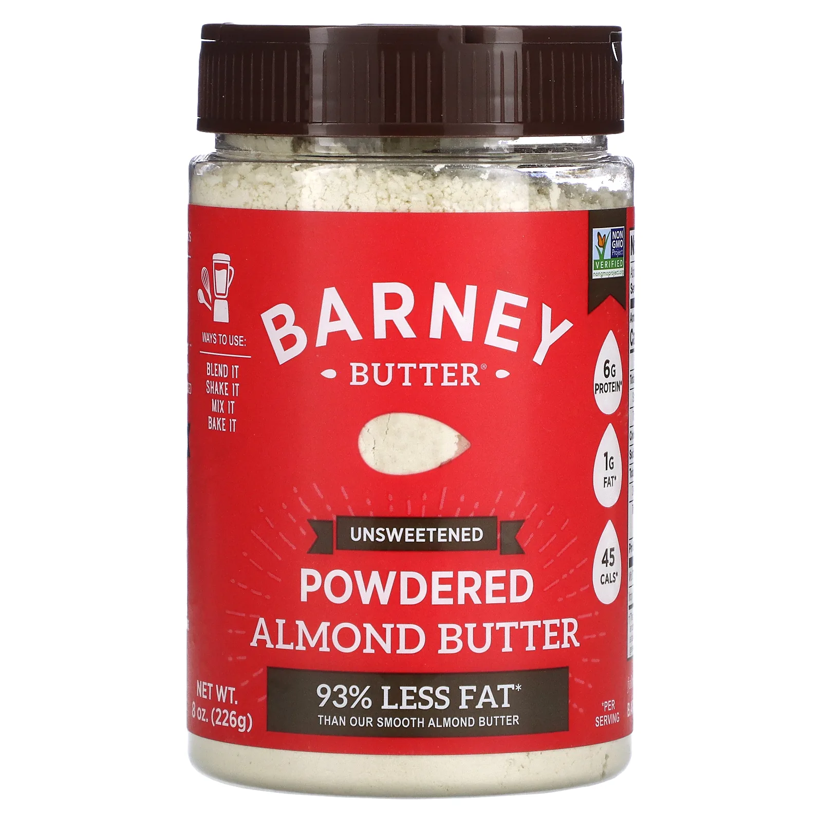 Barney Butter, Порошковая миндальная паста, несладкая, 226 г (8 унций)