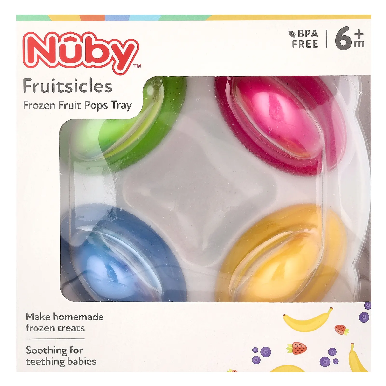 Nuby, Garden Fresh Fruitsicles, от 6 месяцев, 4 пакетика
