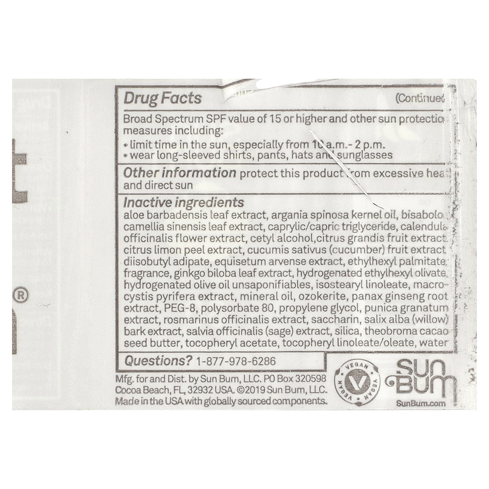 Sun Bum, Солнцезащитный бальзам для губ, SPF 30, банан, 4,25 г (0,15 унции)