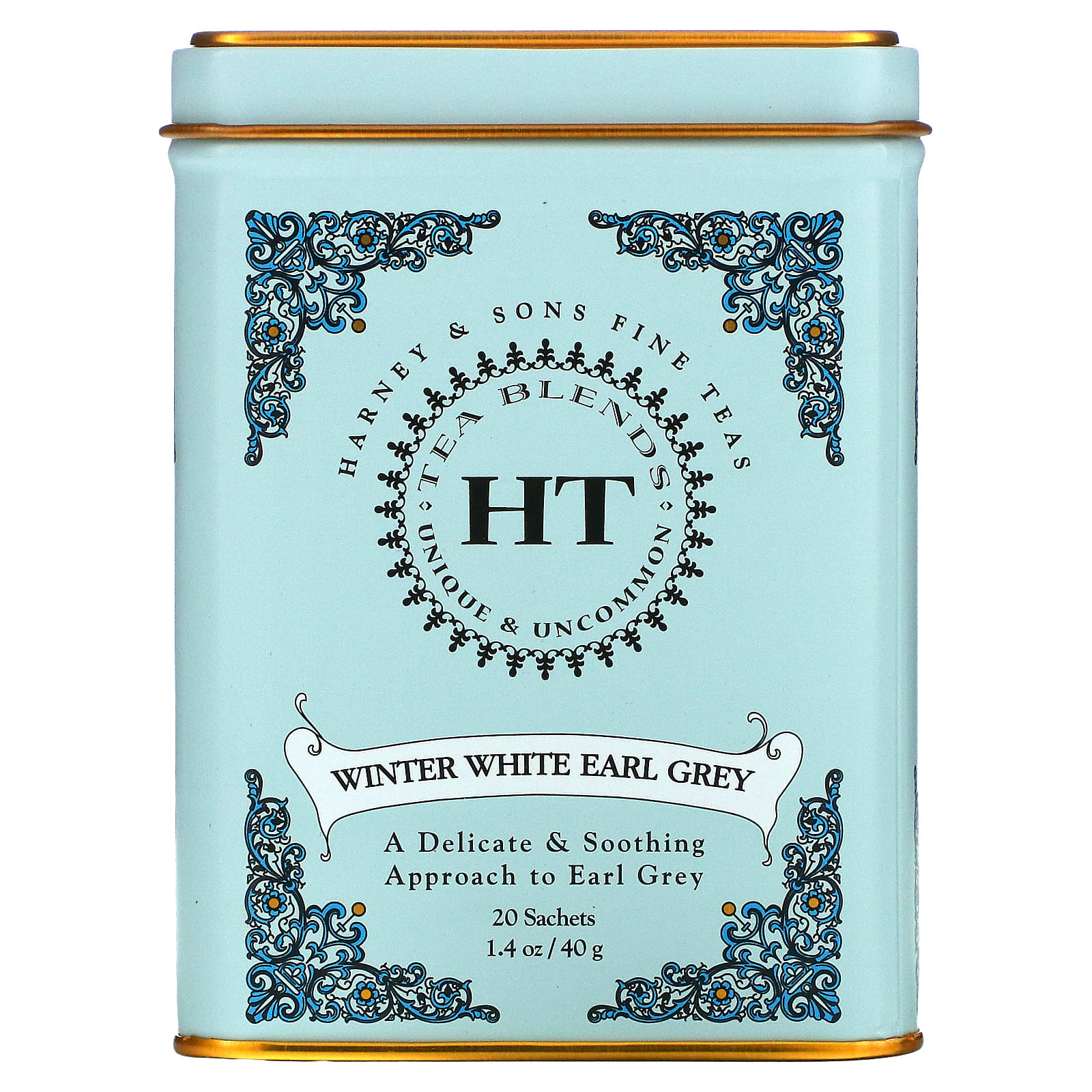 Harney & Sons, HT Tea Blends, зимний белый чай Эрл Грей, 20 пакетиков, 40 г (1,4 унции)