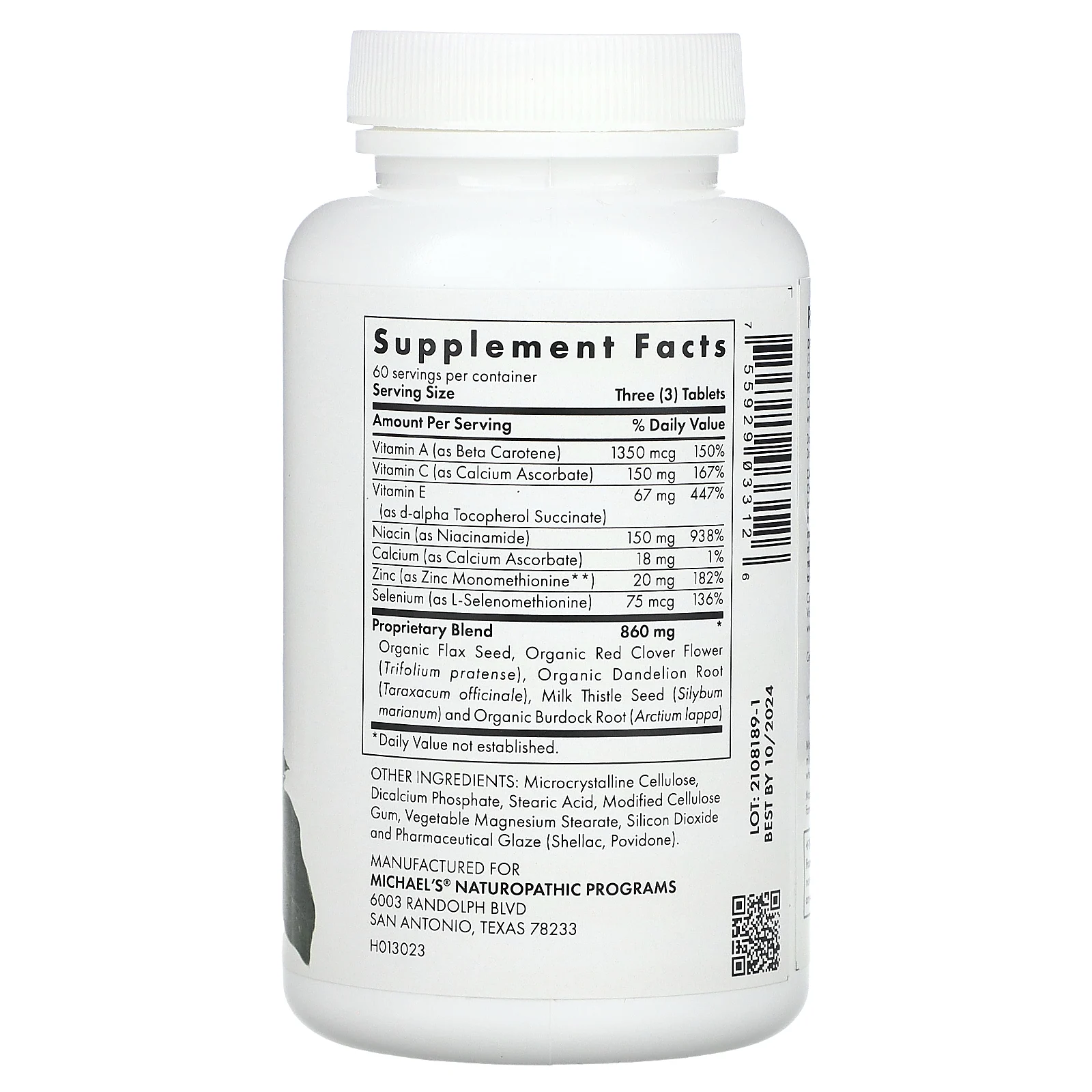 Michael's Naturopathic, Skin Factors, 180 вегетарианских таблеток