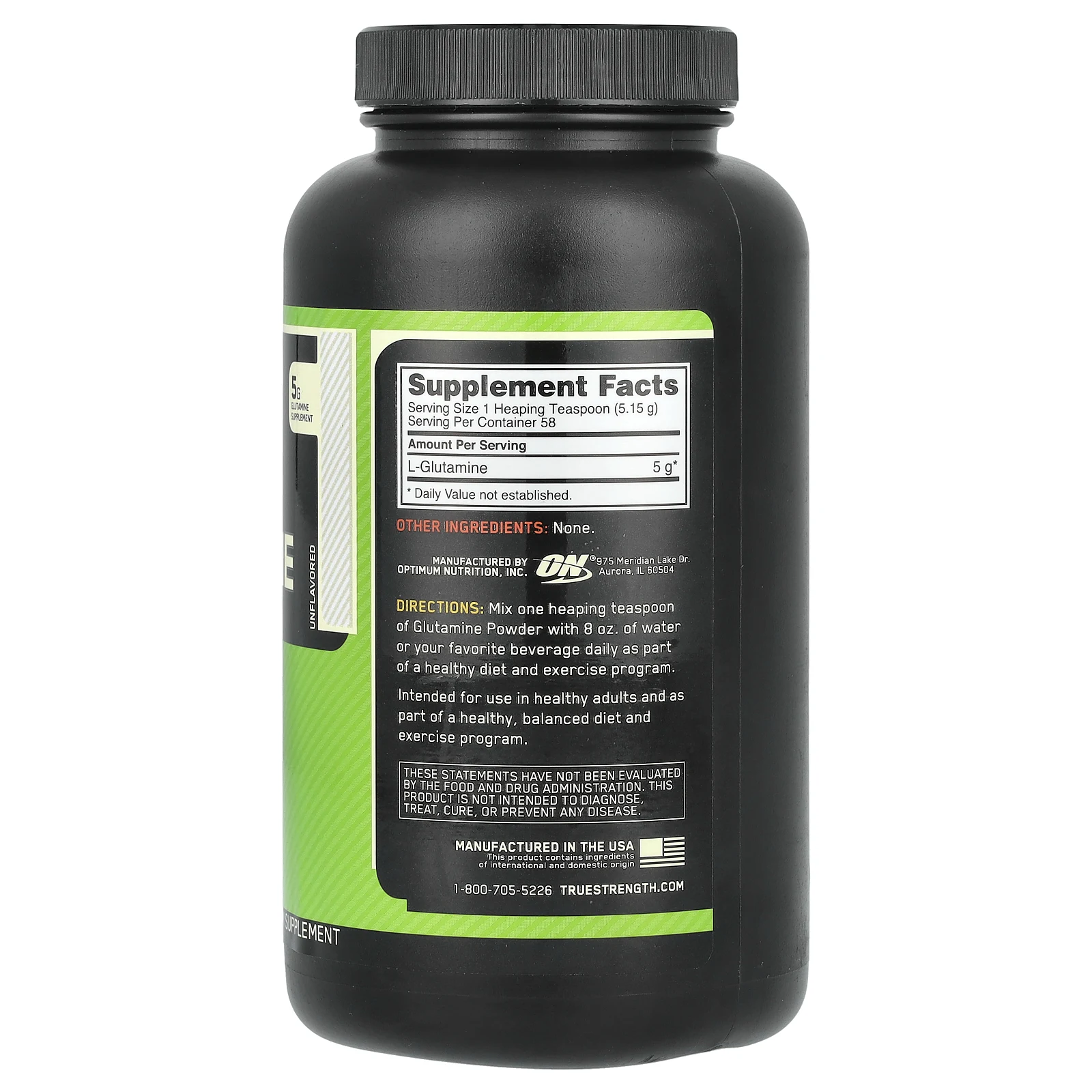 Optimum Nutrition, Глутамин в форме порошка, без ароматизаторов, 10,6 унц. (300 г)