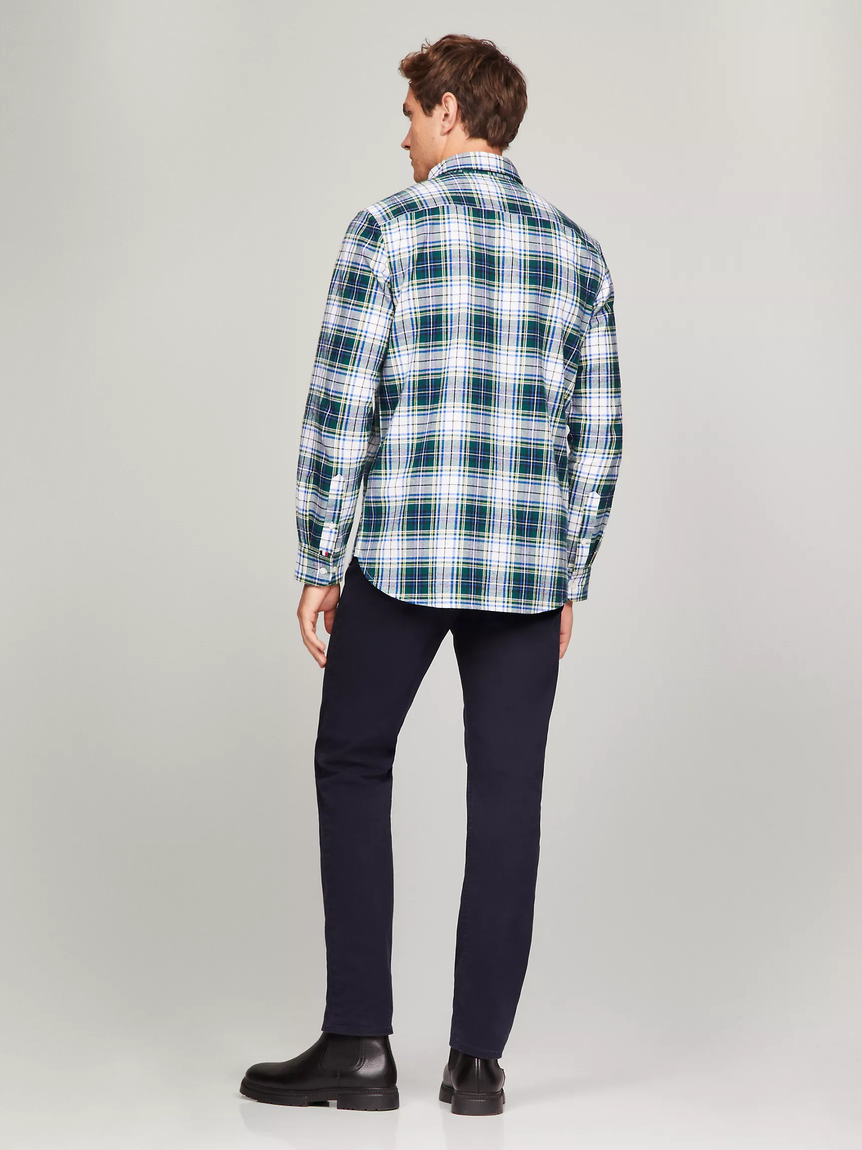 Мужская рубашка Tommy Hilfiger, Фланелевая рубашка стандартного кроя в клетку