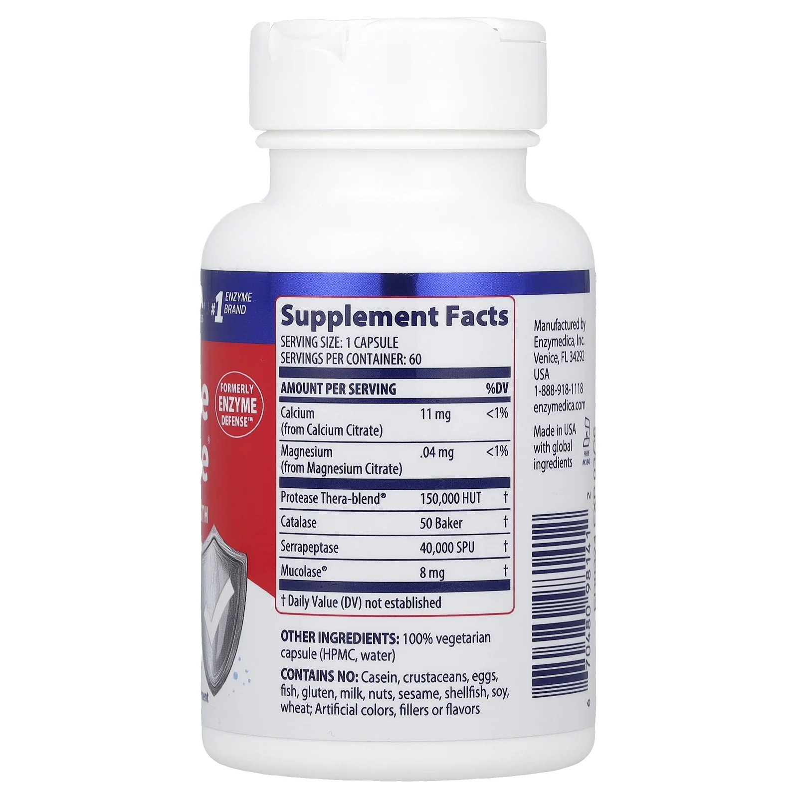 Enzymedica, Enzyme Defense, 60 капсул