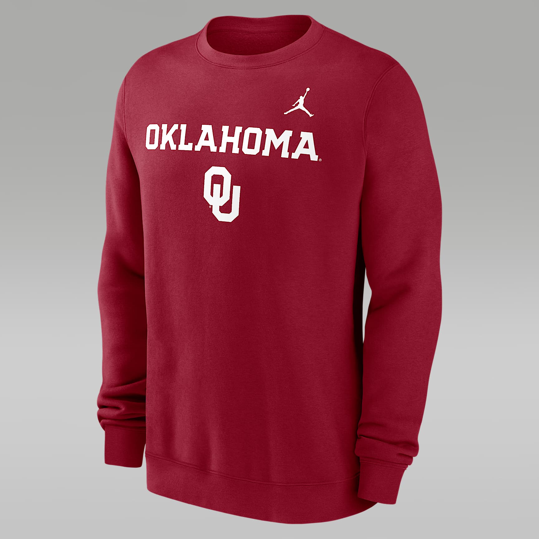 Oklahoma Sooners Primetime Primary Stack Men's Jordan College Pullover Crew