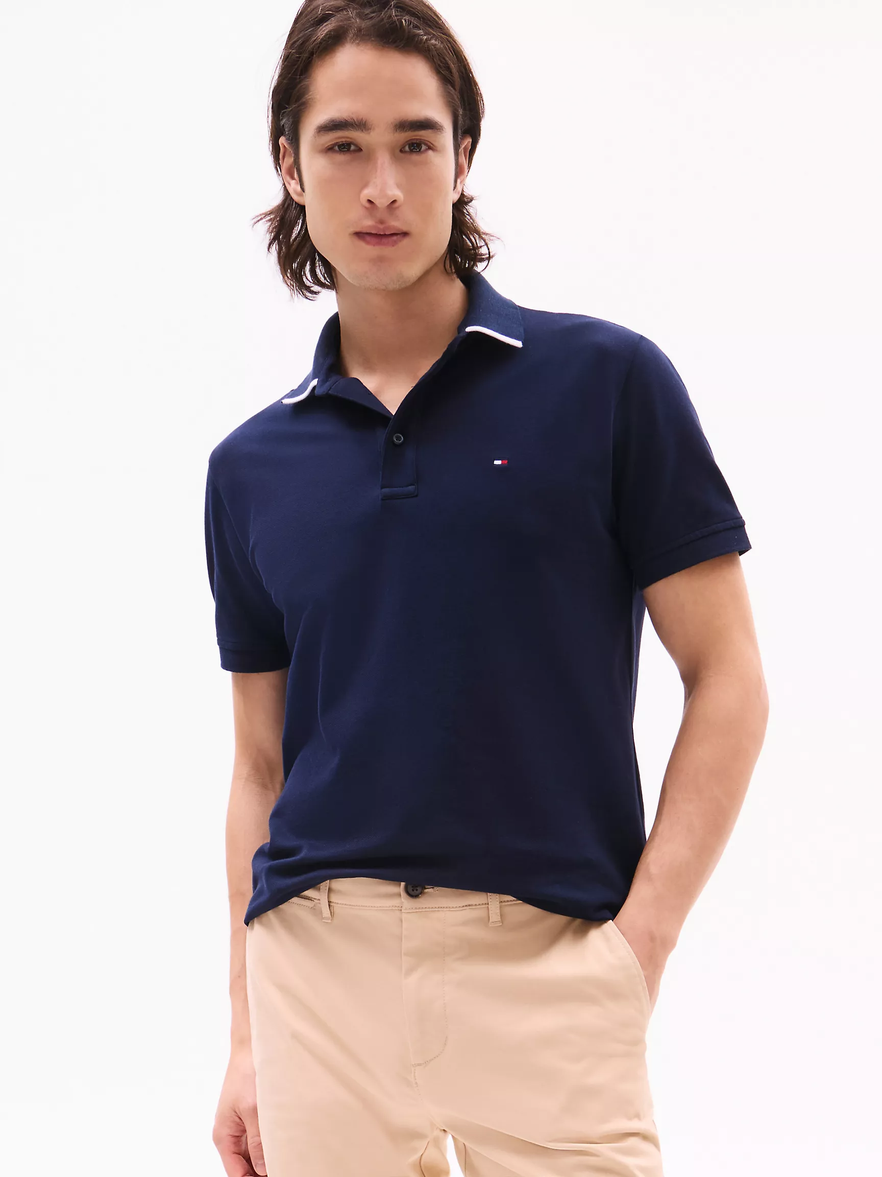 Мужское поло Tommy Hilfiger, Стандартное поло с логотипом под воротником