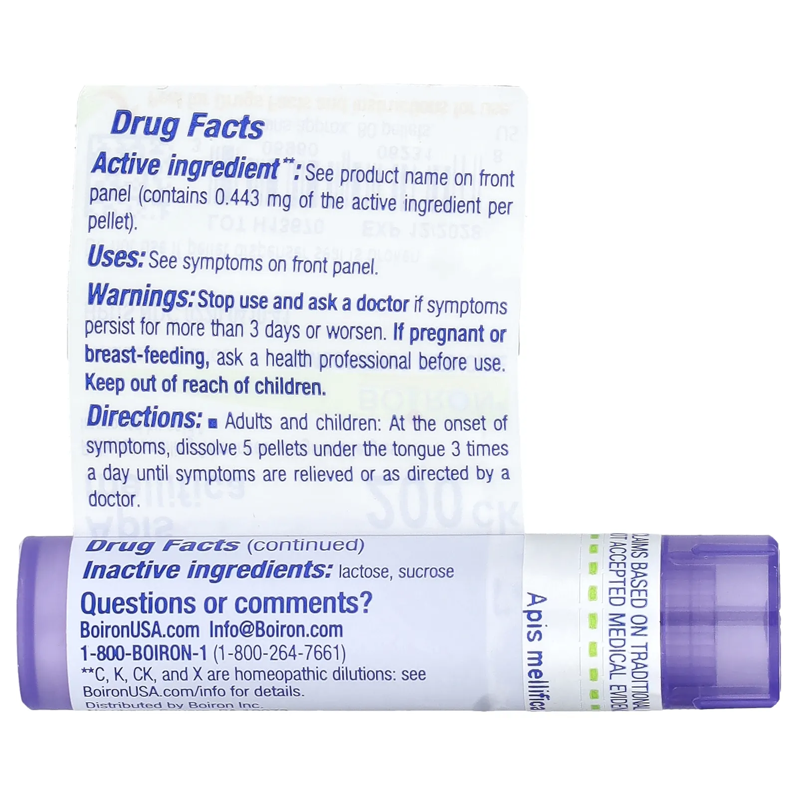 Boiron, Апис меллифика, 200CK, прибл. 80 гранул