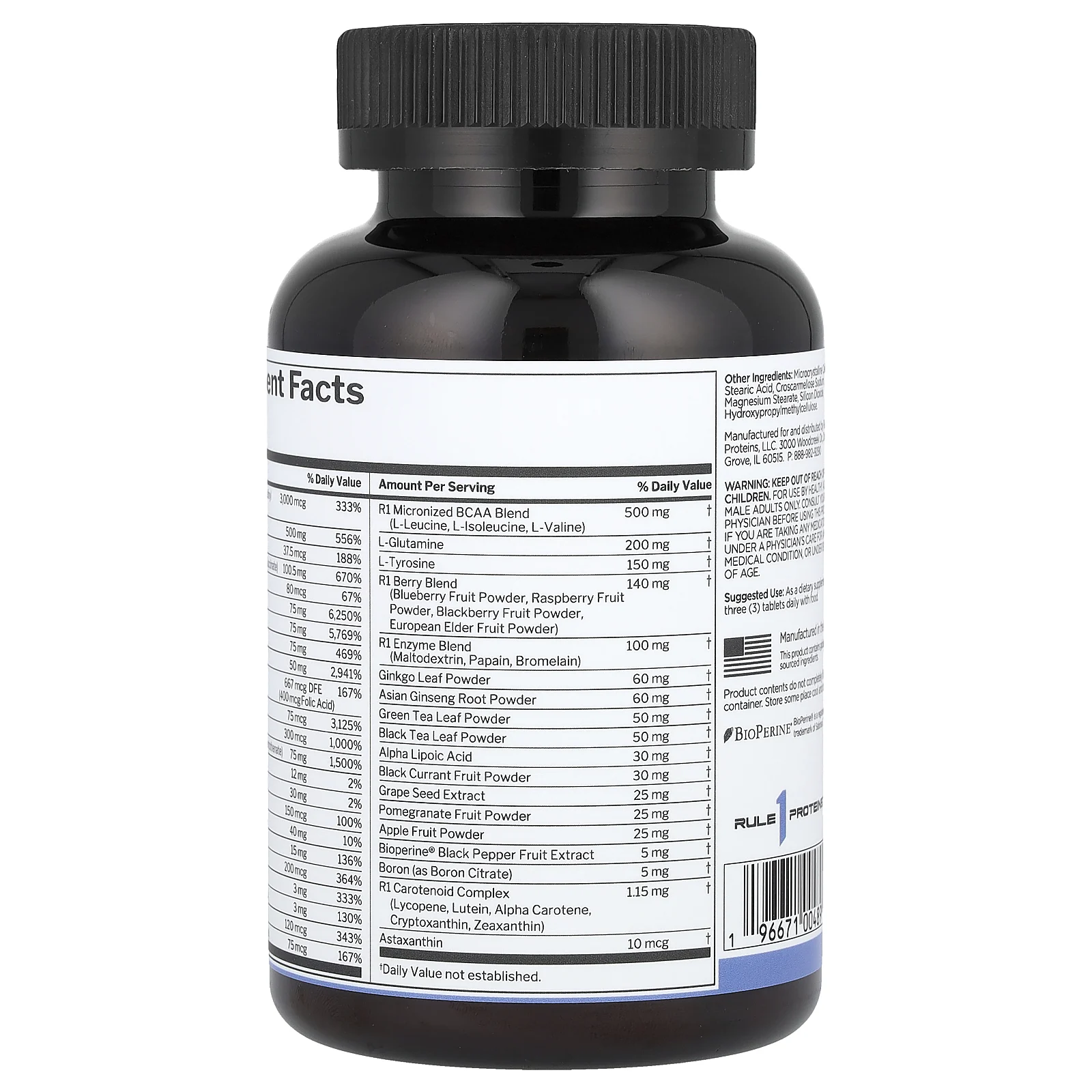 Rule One Proteins, Men's Multi ™, для активного образа жизни, 90 таблеток