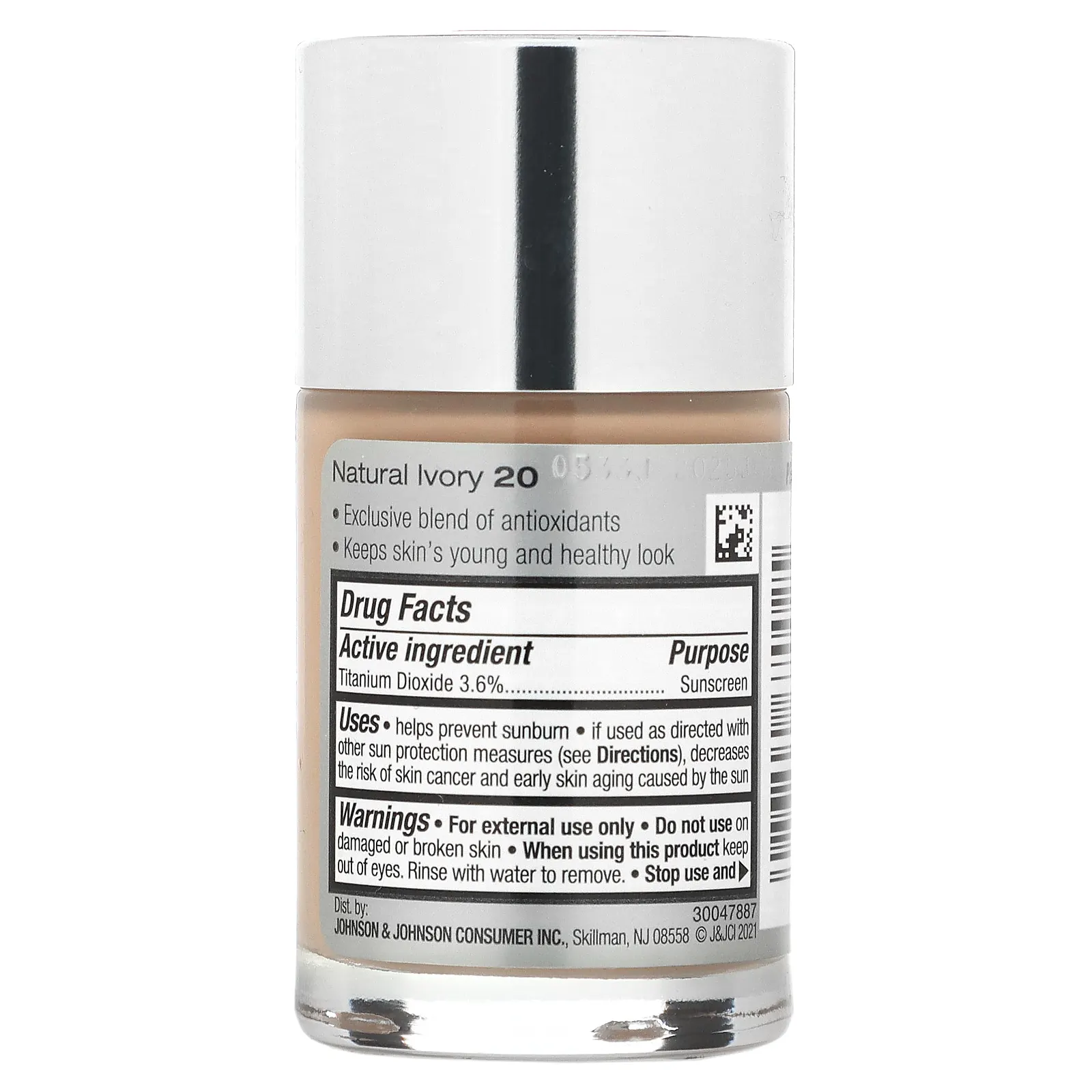 Neutrogena, Healthy Skin, жидкий макияж, SPF 20, натуральная слоновая кость 20, 30 мл (1 жидк. Унция)