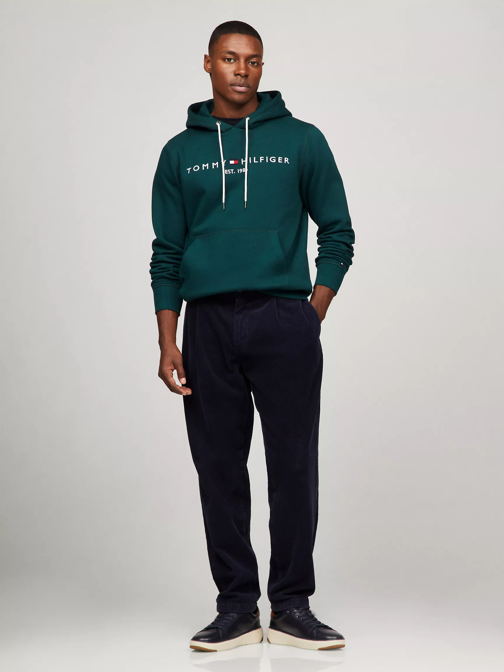 Мужское худи Tommy Hilfiger, Худи с вышитым логотипом Tommy