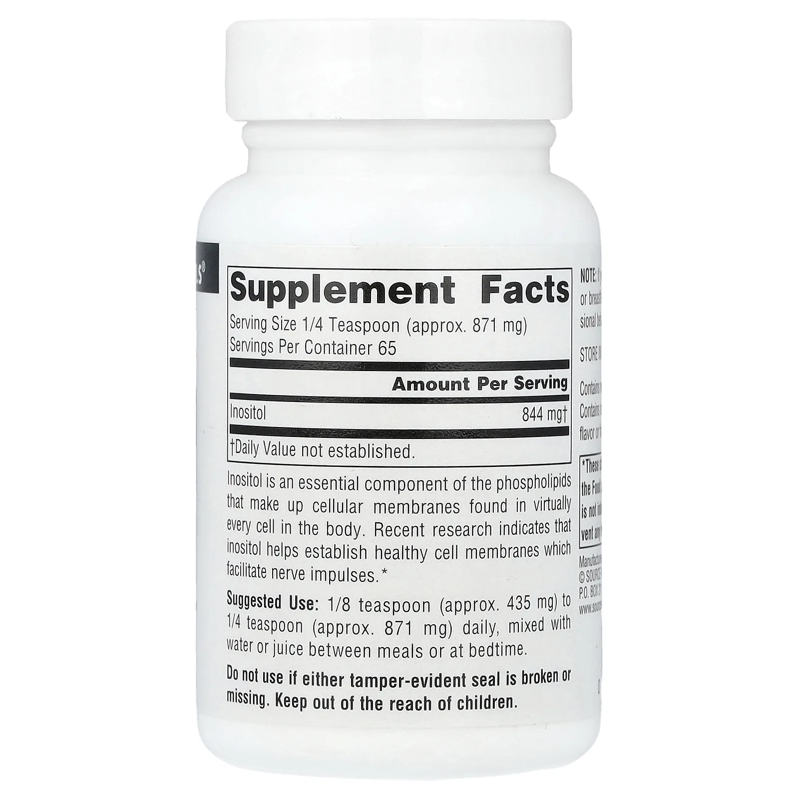 Source Naturals, чистый инозитол в порошке, 56,7 г (2 унции)