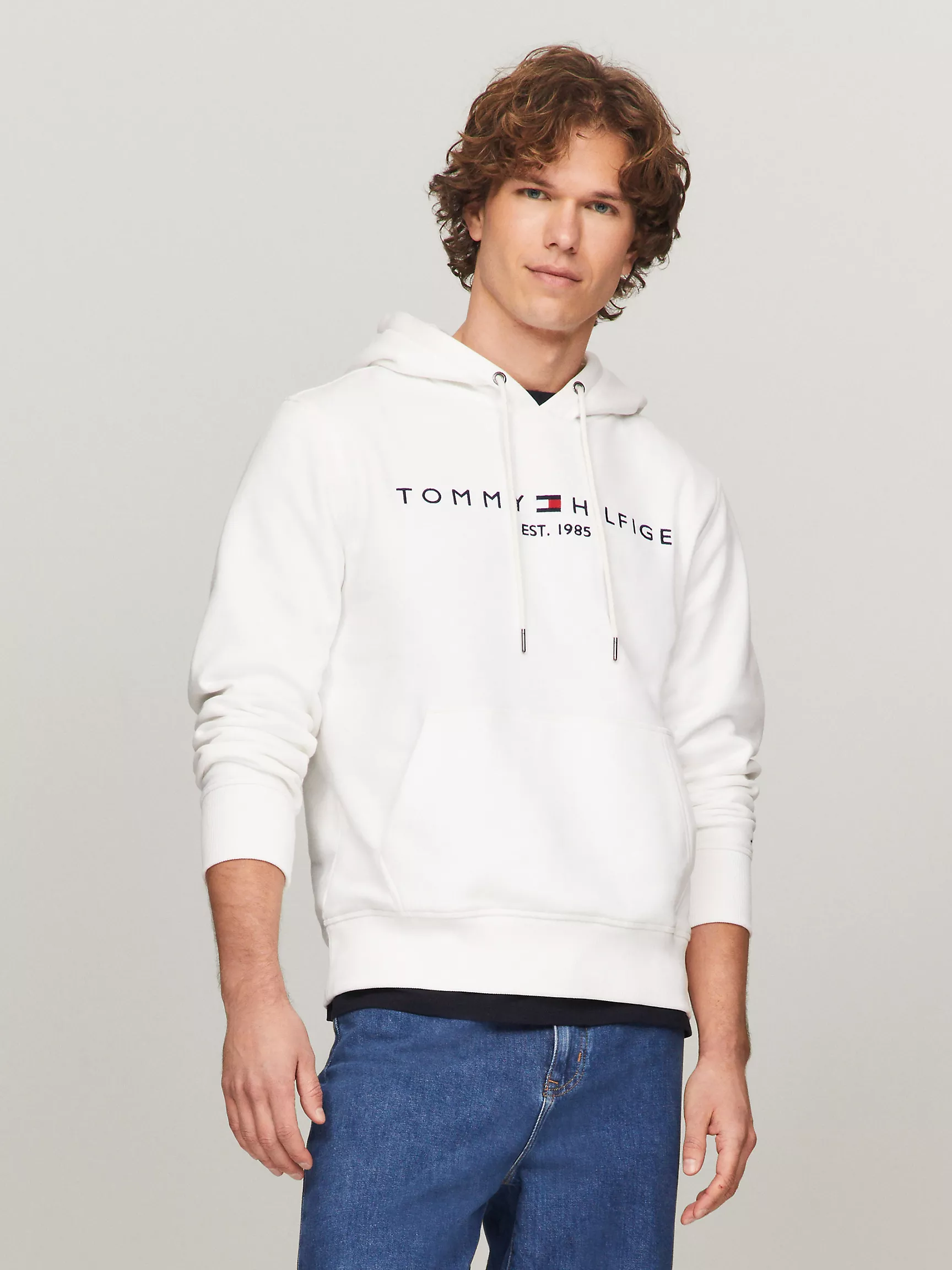 Мужское худи Tommy Hilfiger, Худи с вышитым логотипом Tommy
