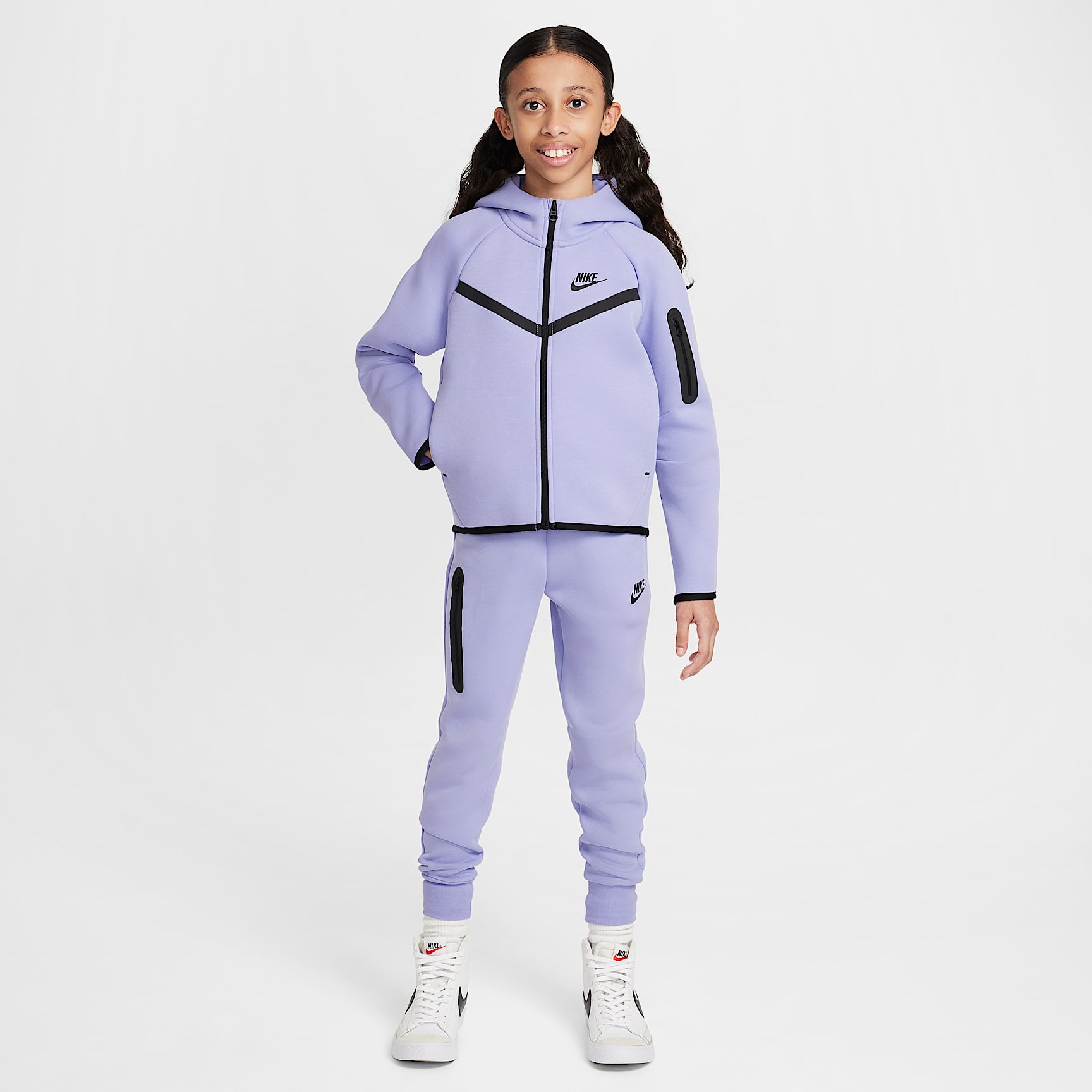 Nike Sportswear Tech Fleece Girls' Full-Zip Hoodie