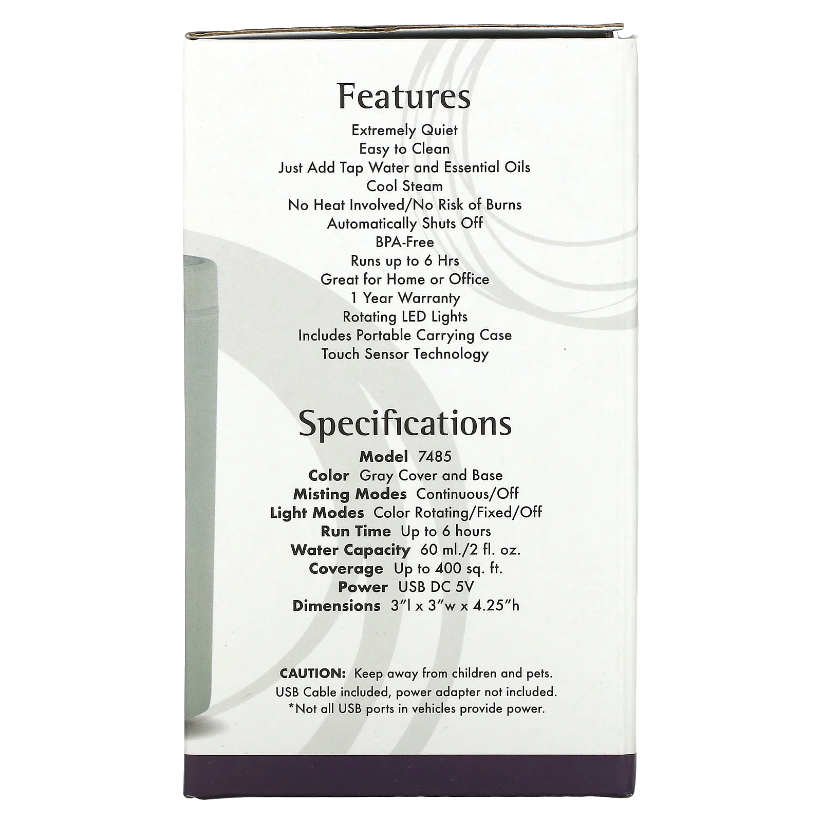 NOW Foods, Переносной ультразвуковой USB-диффузор для эфирных масел, 1 диффузор