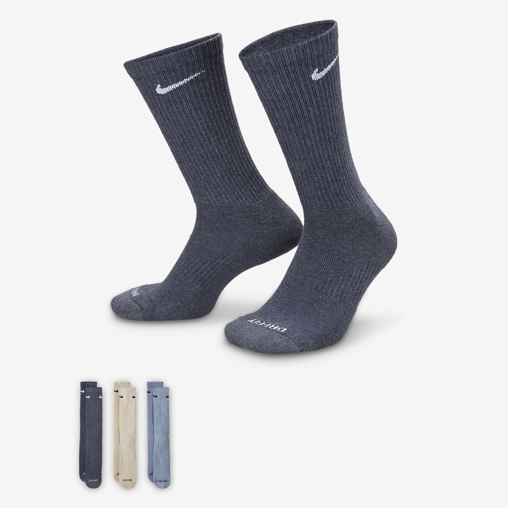 Nike Everyday Plus Cushioned Training Crew Socks (3 Pairs)