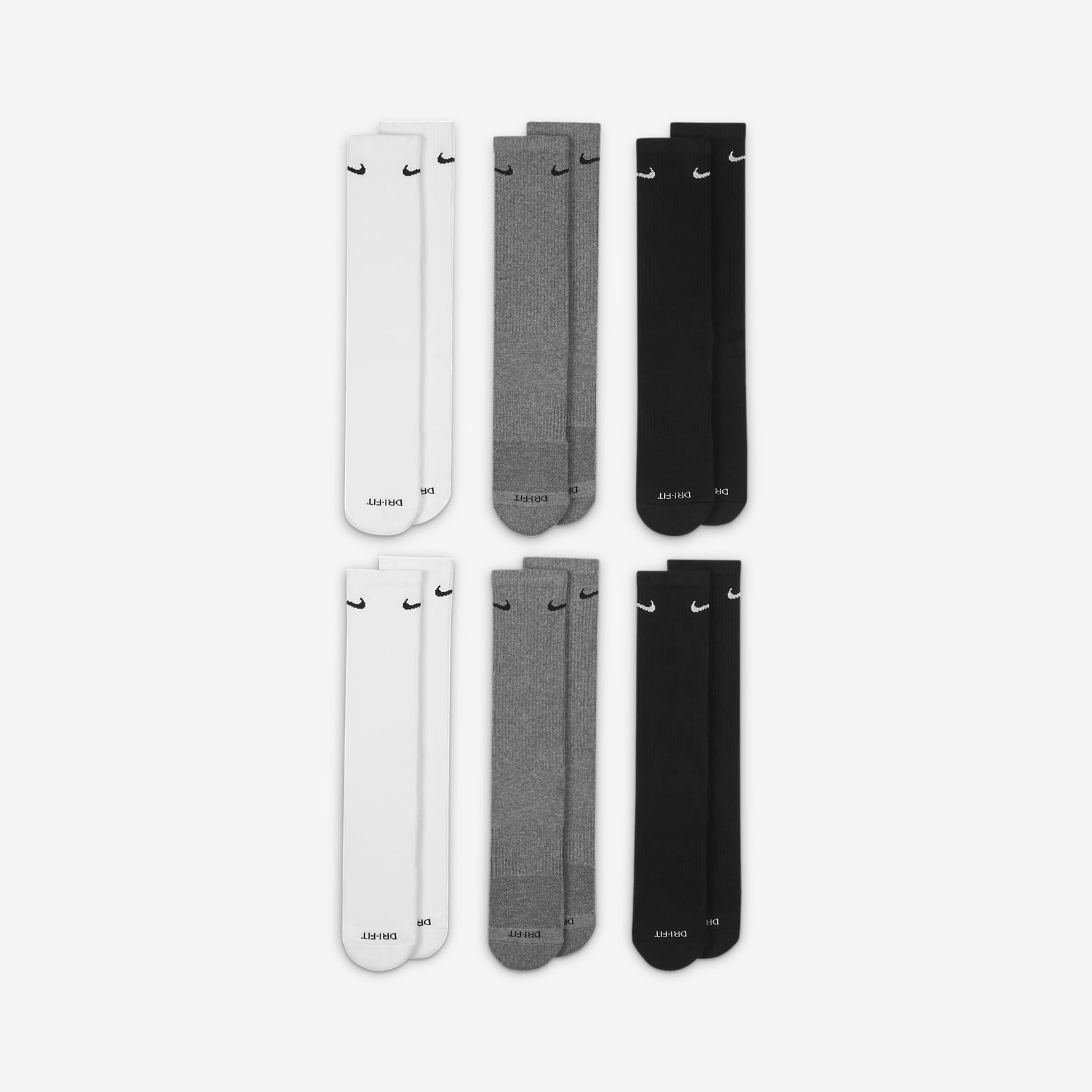 Nike Everyday Plus Cushioned Training Crew Socks (6 Pairs)