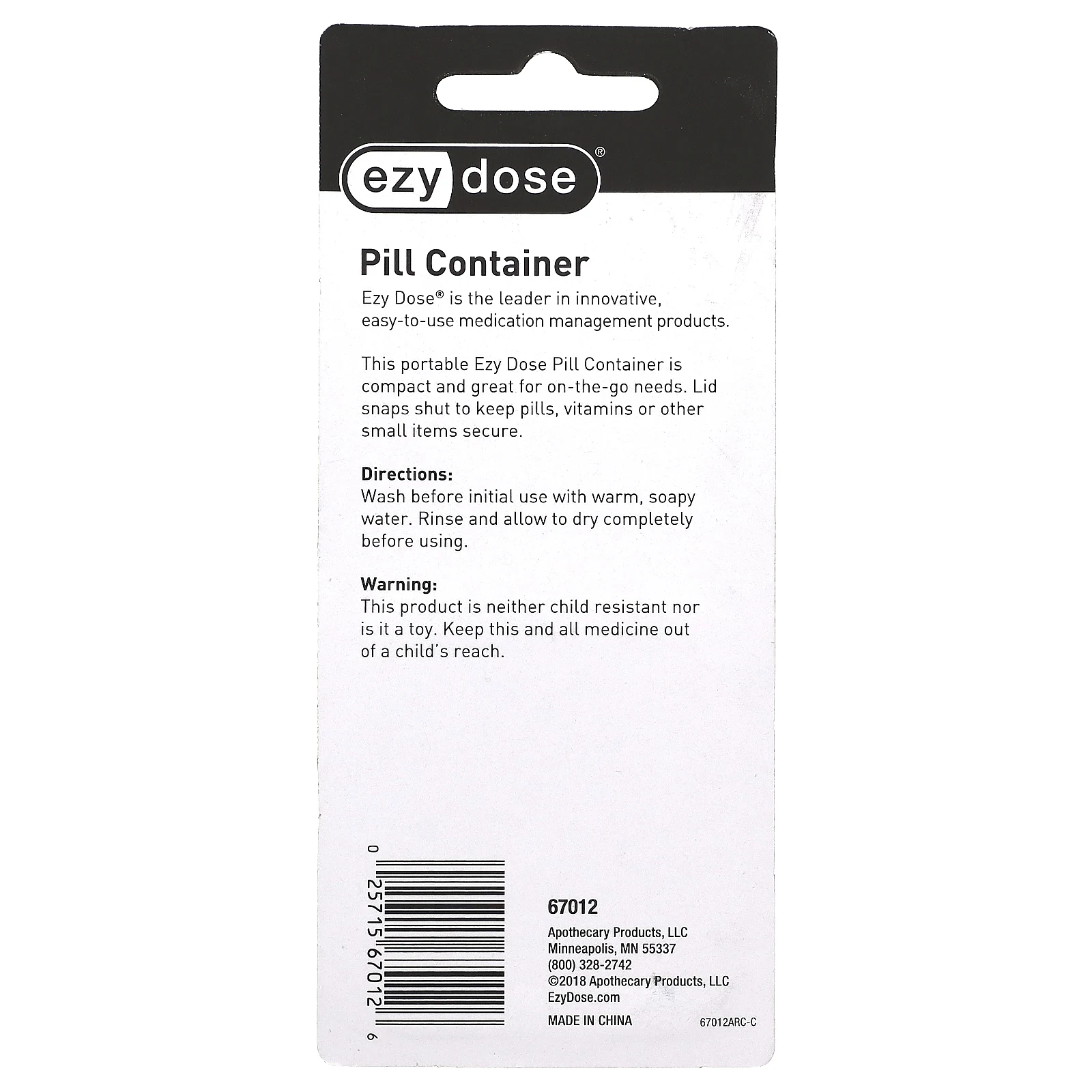 Ezy Dose, контейнер для таблеток, 1 шт.