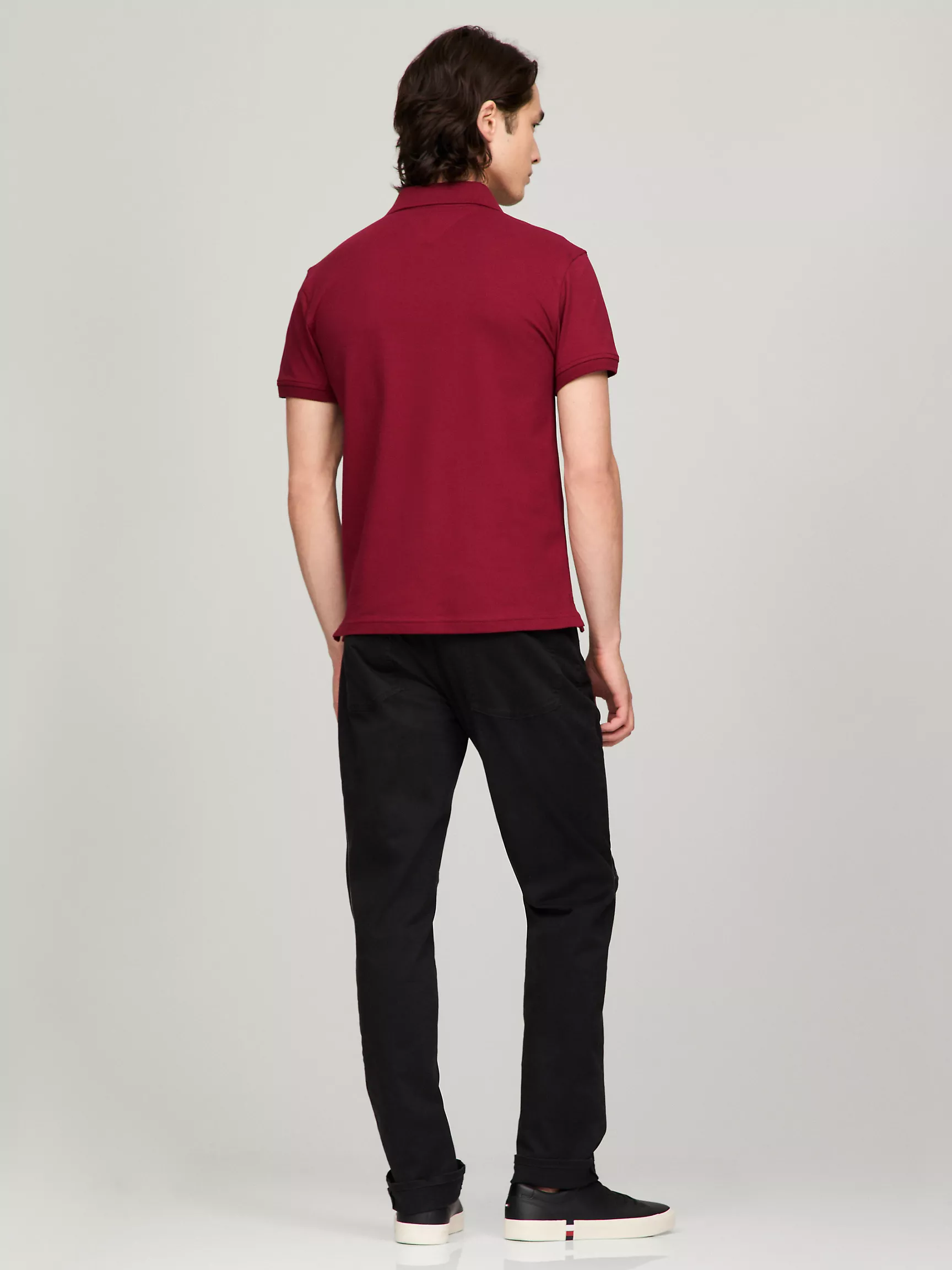 Мужское поло Tommy Hilfiger, Приталенное эластичное поло из пике