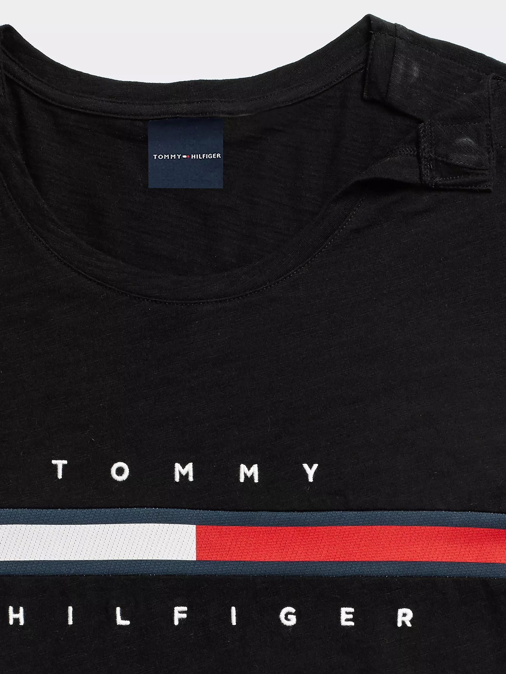 Женская футболка Tommy Hilfiger, Полосатая футболка с фирменным логотипом