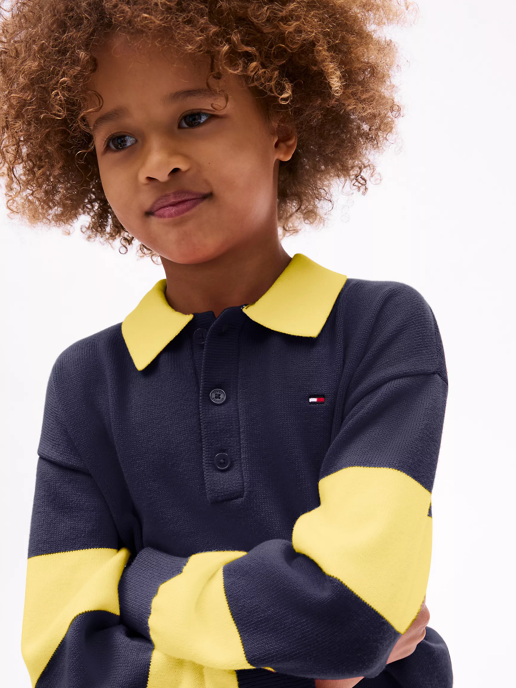 Свитер для мальчика Tommy Hilfiger, Детский свитер в полоску в стиле регби