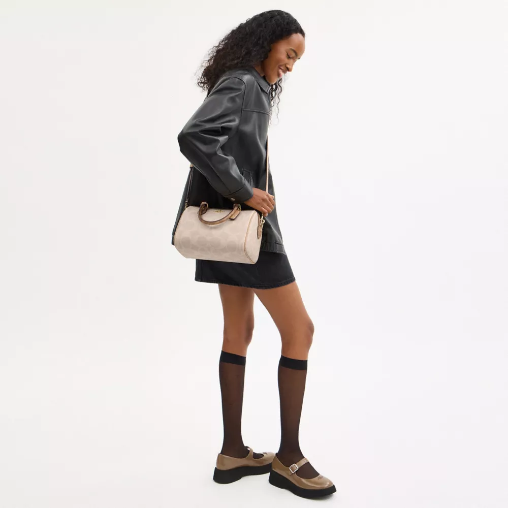 Сумка COACH Rowan Satchel Bag In Blocked Signature Canvas
