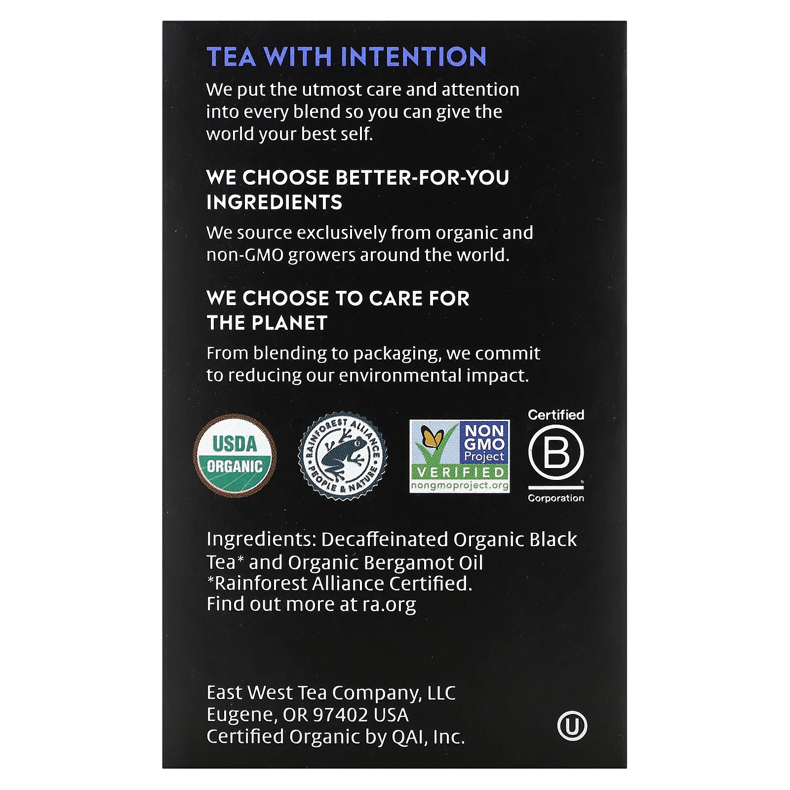 Choice Organic Teas, Черный чай без кофеина, эрл Грей без кофеина, 16 чайных пакетиков, 32 г (1,12 унции)